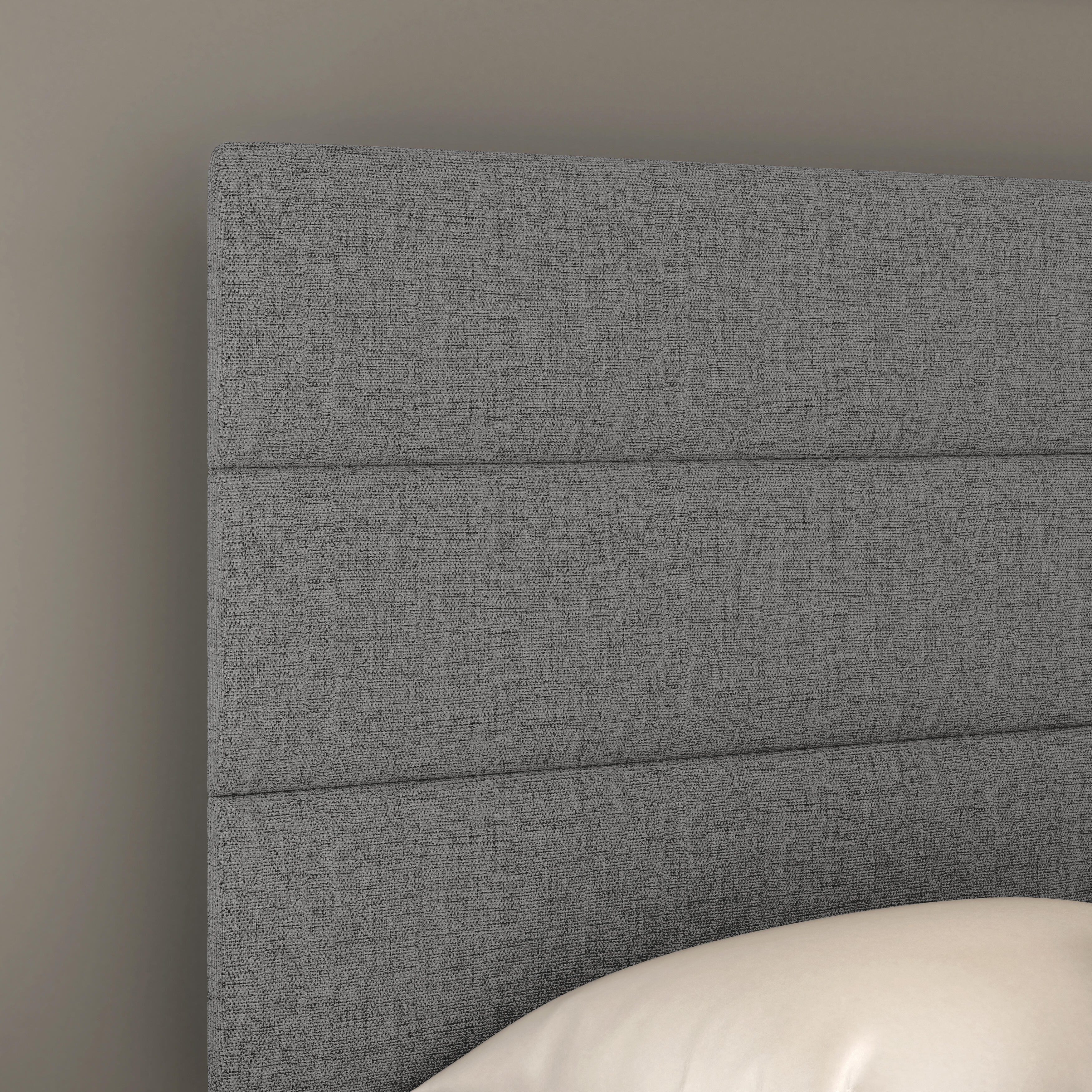 Harrianna Queen Upholstered Linen Platform Bed, , large