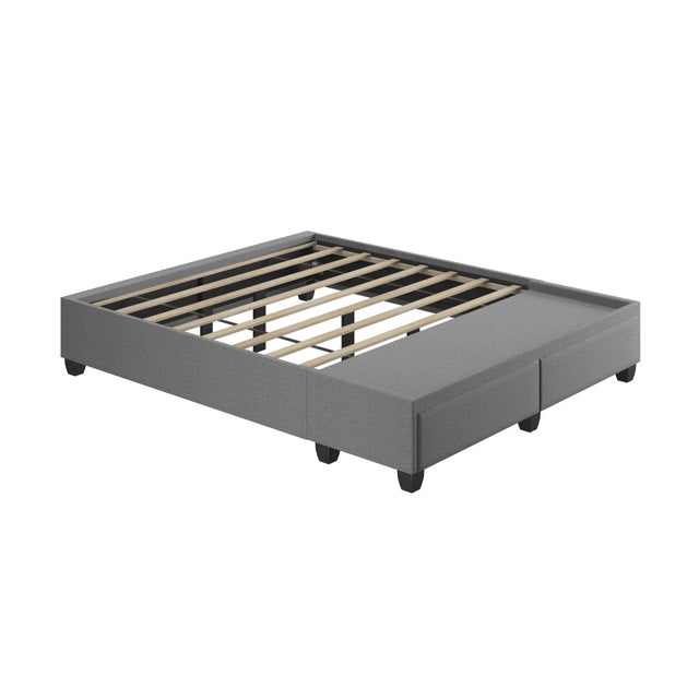 Kalinda Queen Upholstered Linen Storage Bed