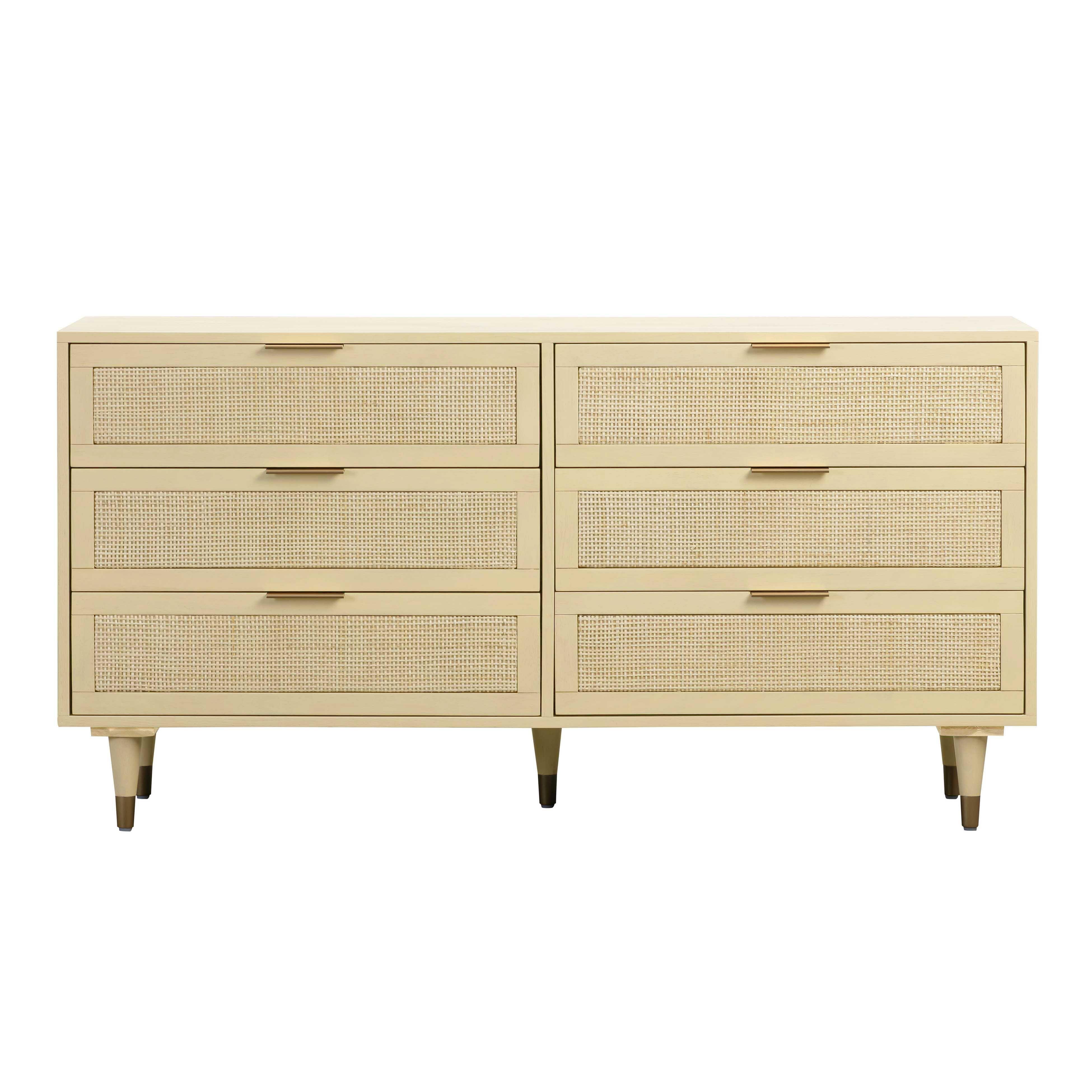 TOV Funiture Sierra Buttermilk 6 Drawer Dresser, Buttermilk, large