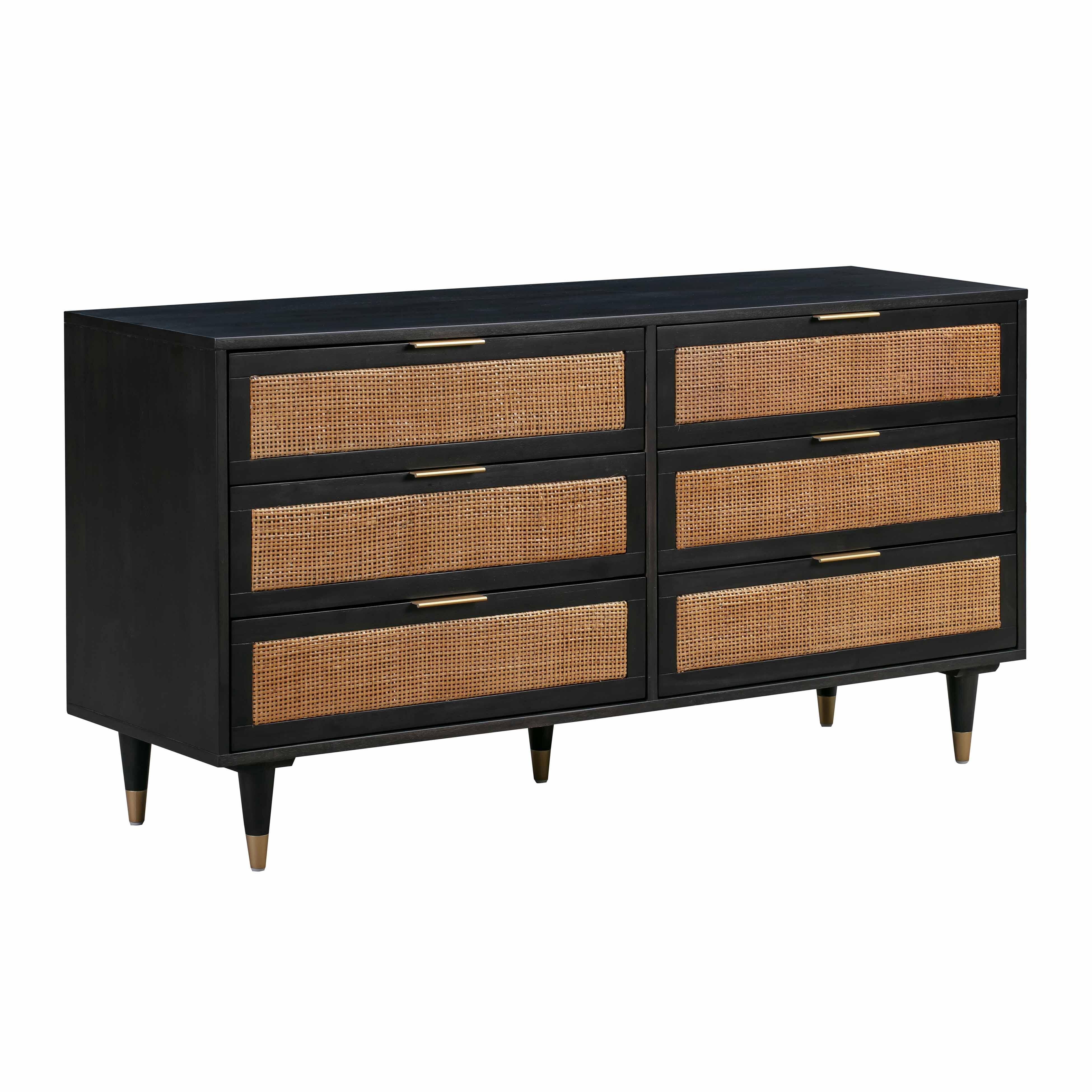TOV Funiture Sierra Noir 6 Drawer Dresser
