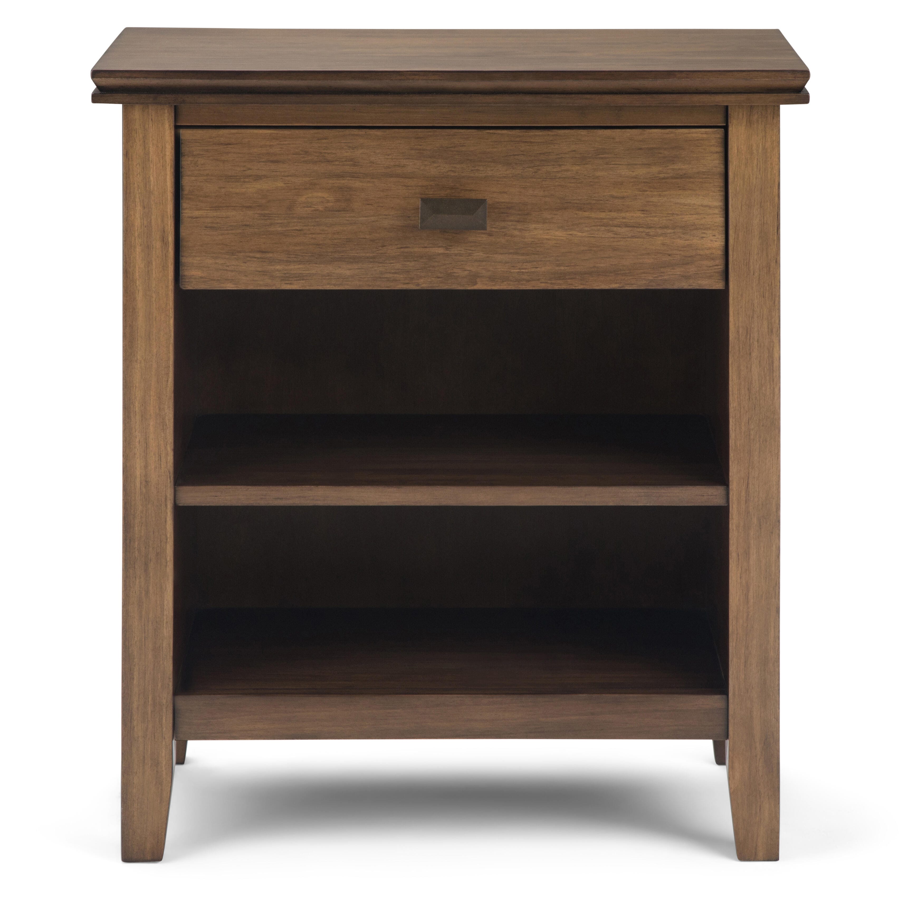 Simpli Home Artisan 24" 1 Drawer Nightstand, Rustic Natural Aged Brown, large