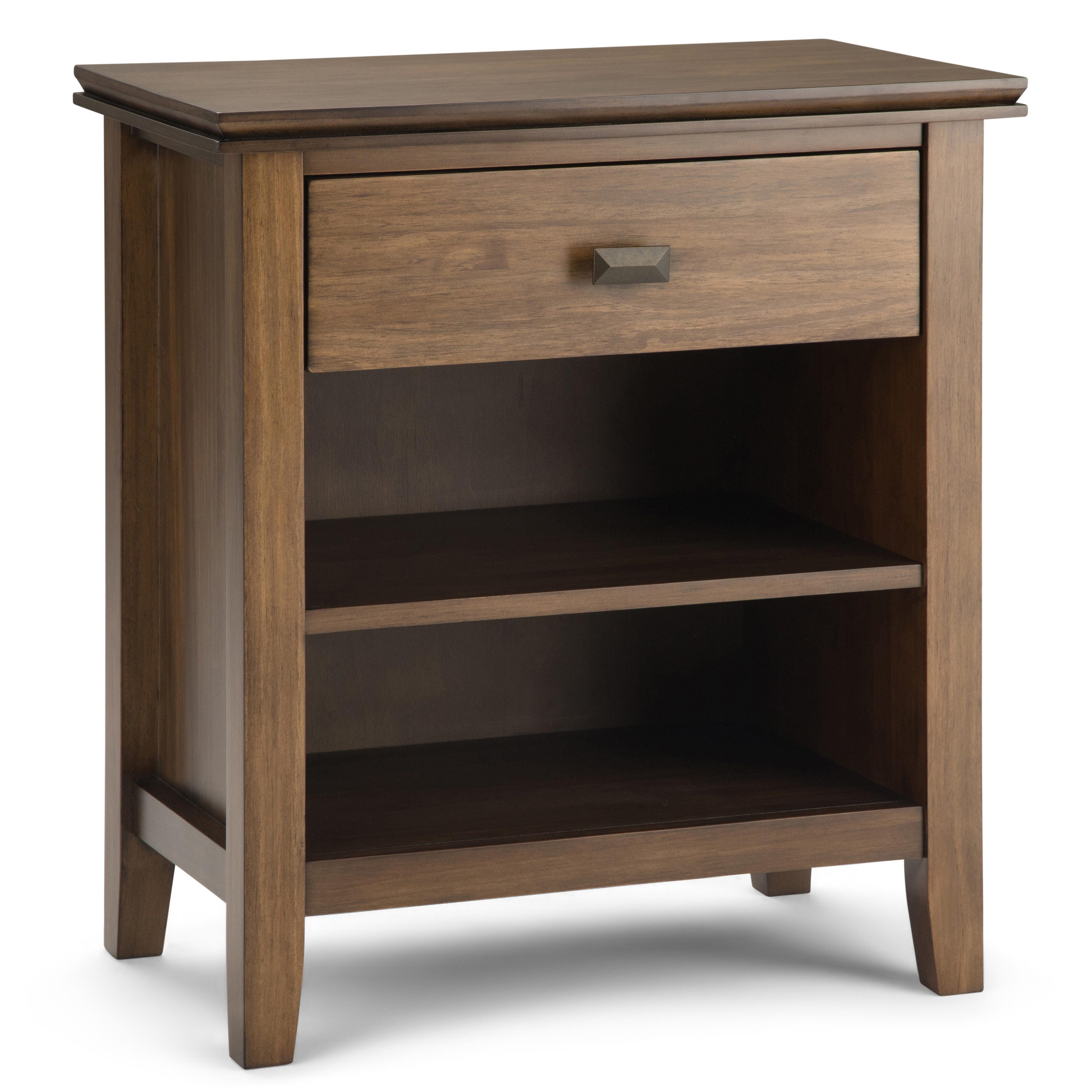Simpli Home Artisan 24" 1 Drawer Nightstand, Rustic Natural Aged Brown, large