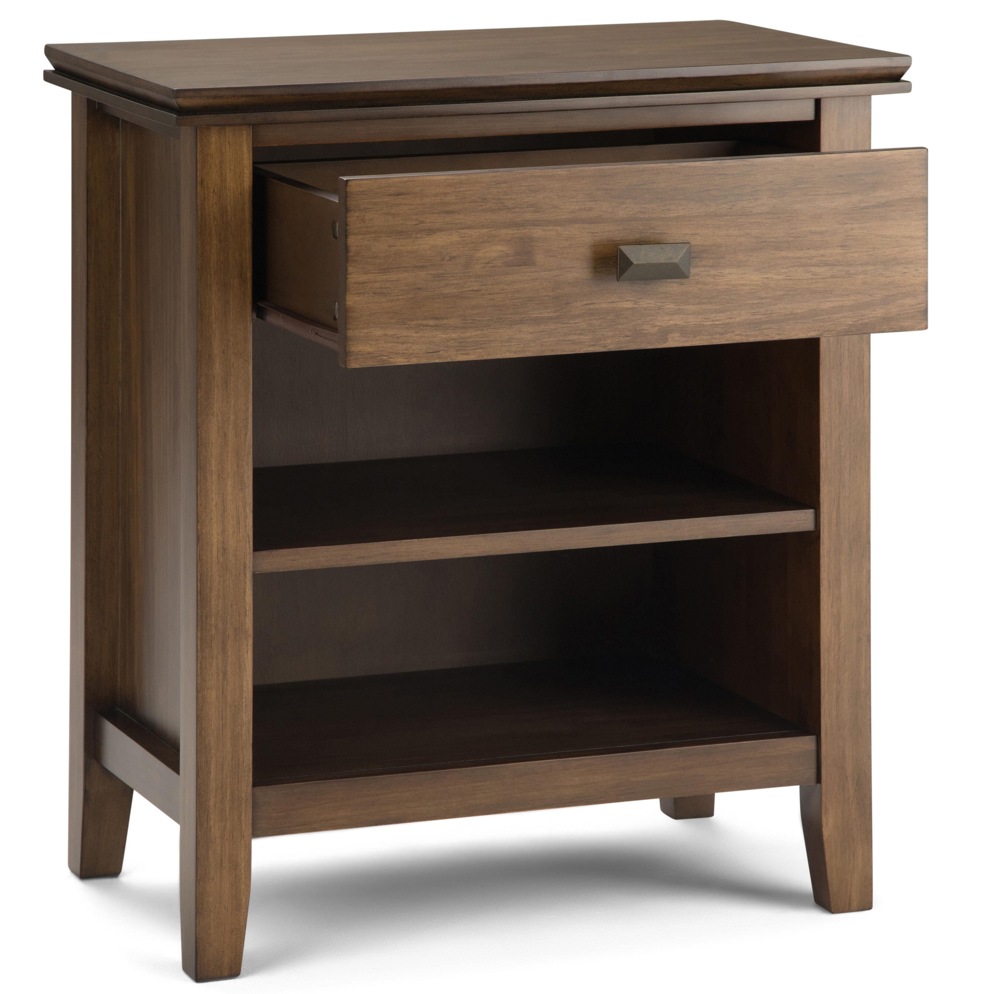 Simpli Home Artisan 24" 1 Drawer Nightstand, Rustic Natural Aged Brown, large