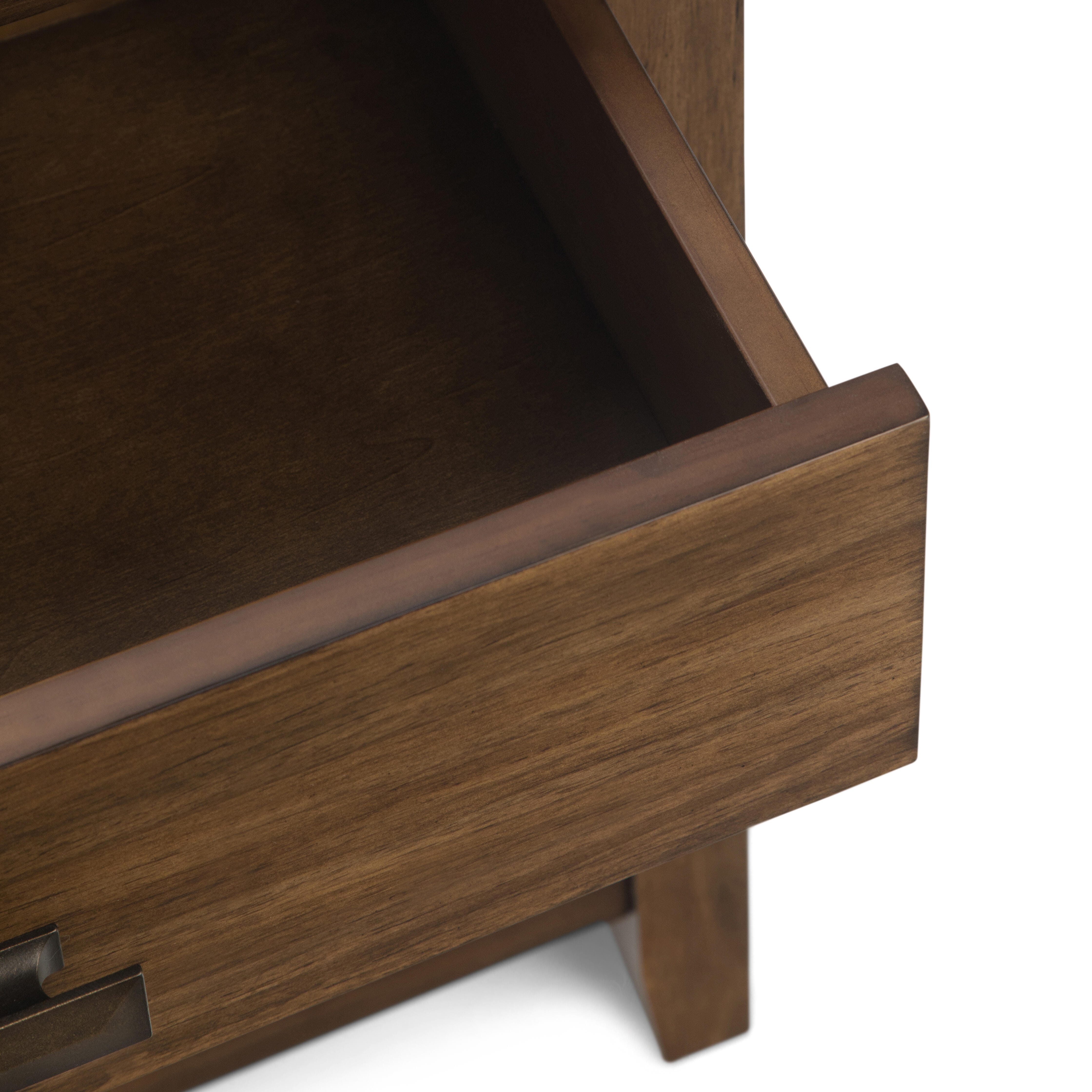 Simpli Home Artisan 24" 1 Drawer Nightstand, Rustic Natural Aged Brown, large
