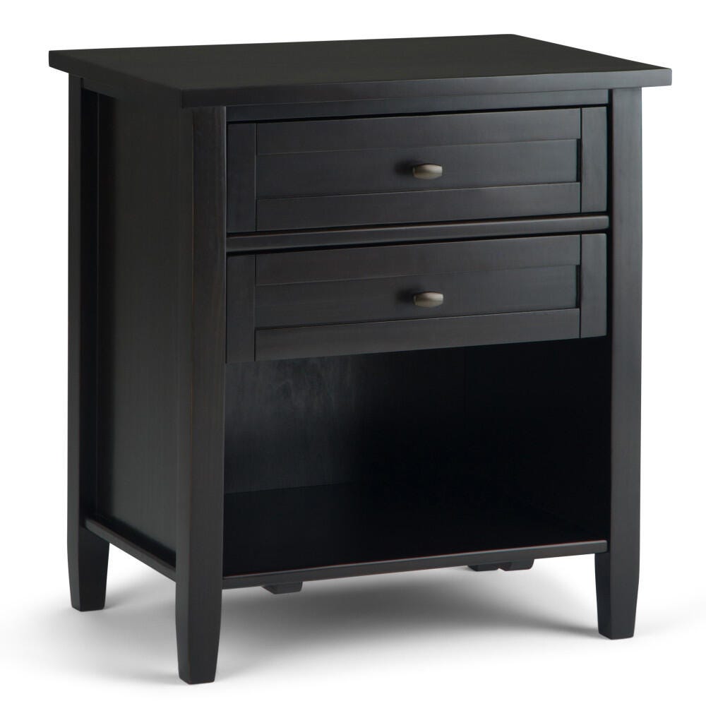Simpli Home Rustic Nightstand, Brown/Beige, large