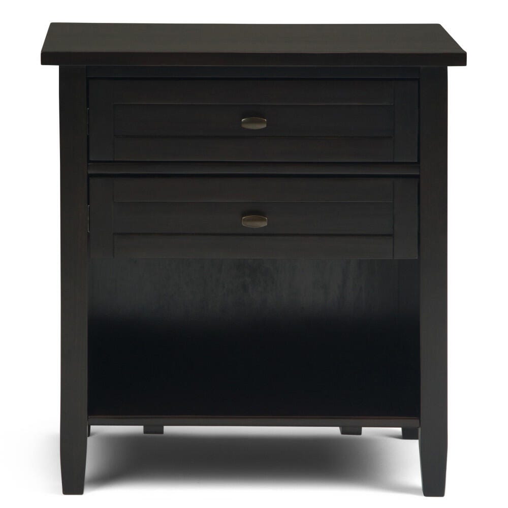 Simpli Home Rustic Nightstand, Brown/Beige, large