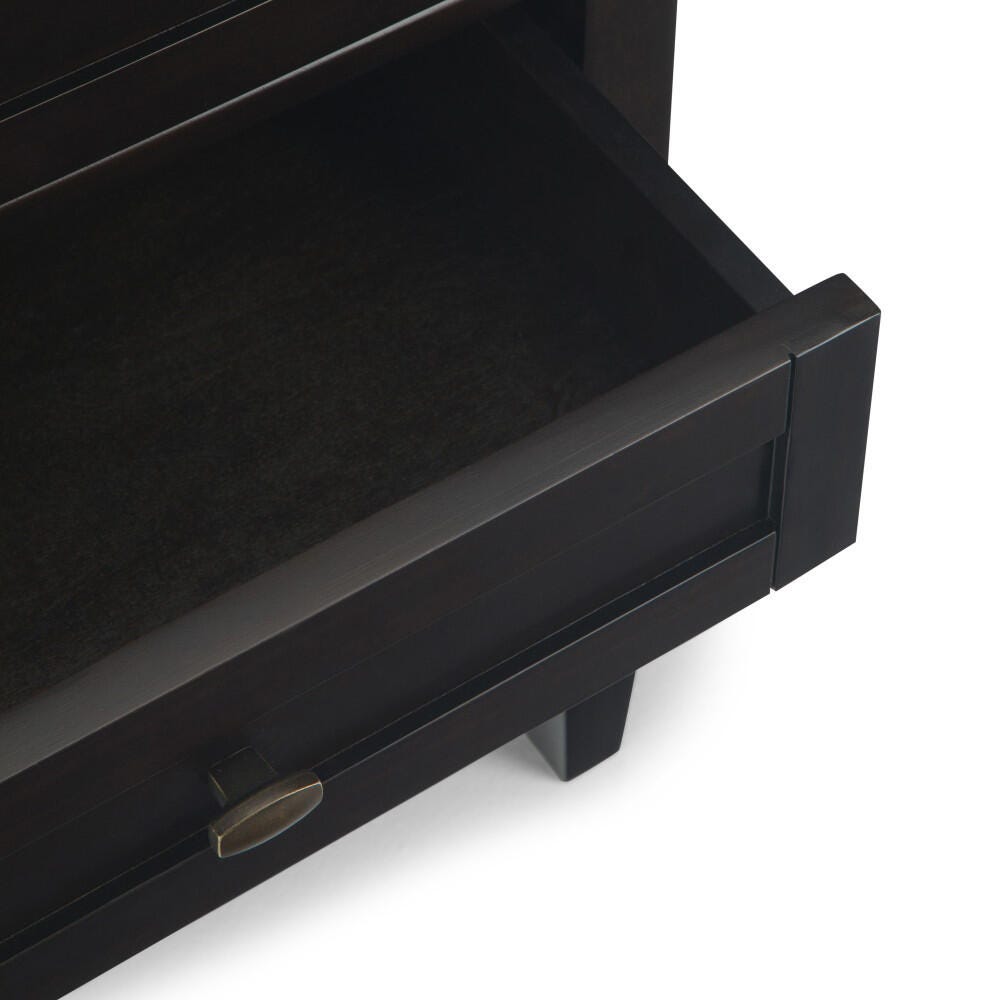 Simpli Home Rustic Nightstand, Brown/Beige, large