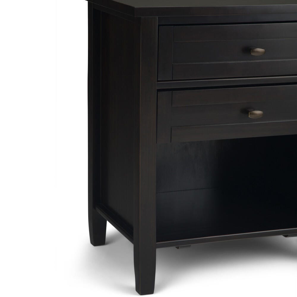 Simpli Home Rustic Nightstand, Brown/Beige, large