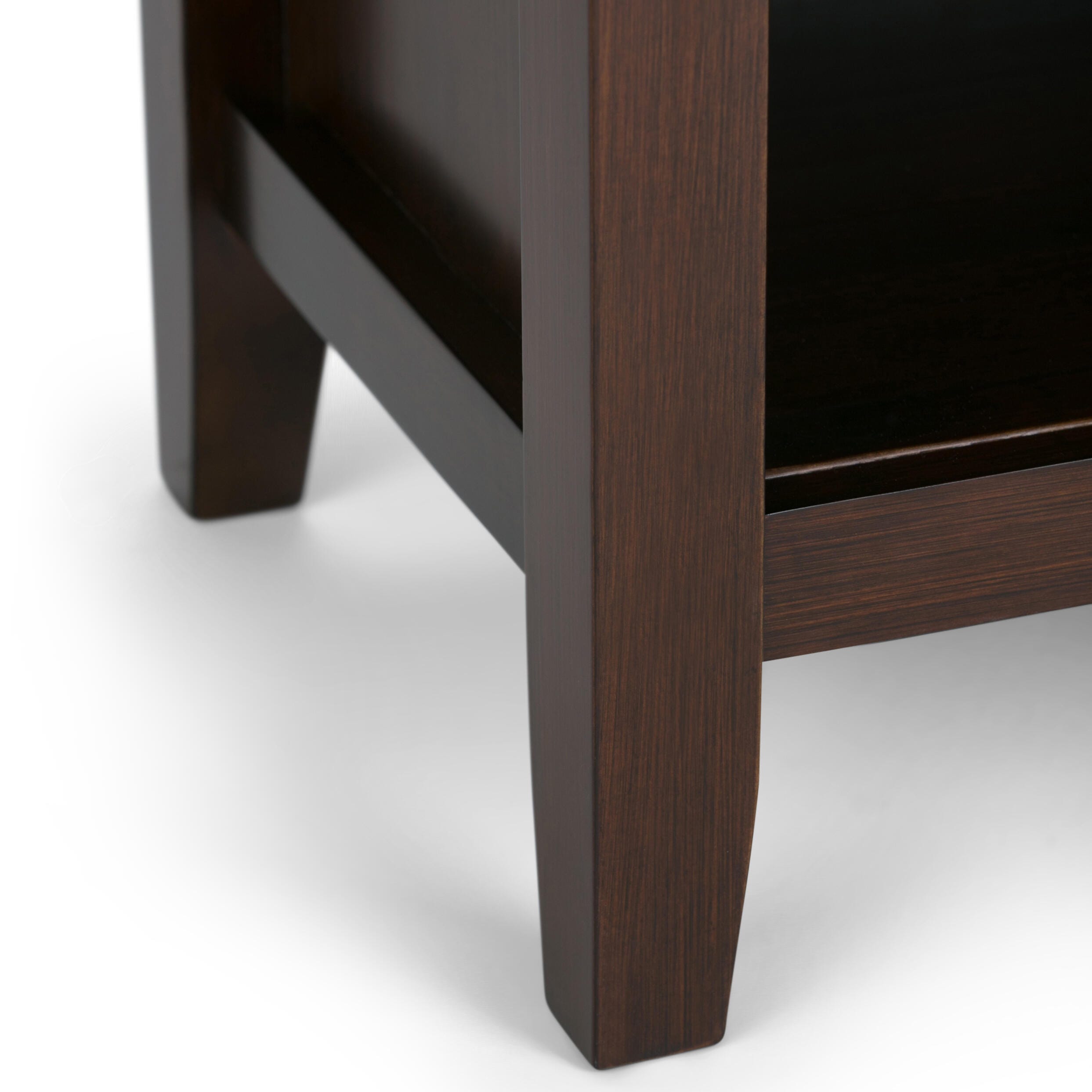 Simpli Home Artisan 24" 1 Drawer Nightstand, Russet Brown, large