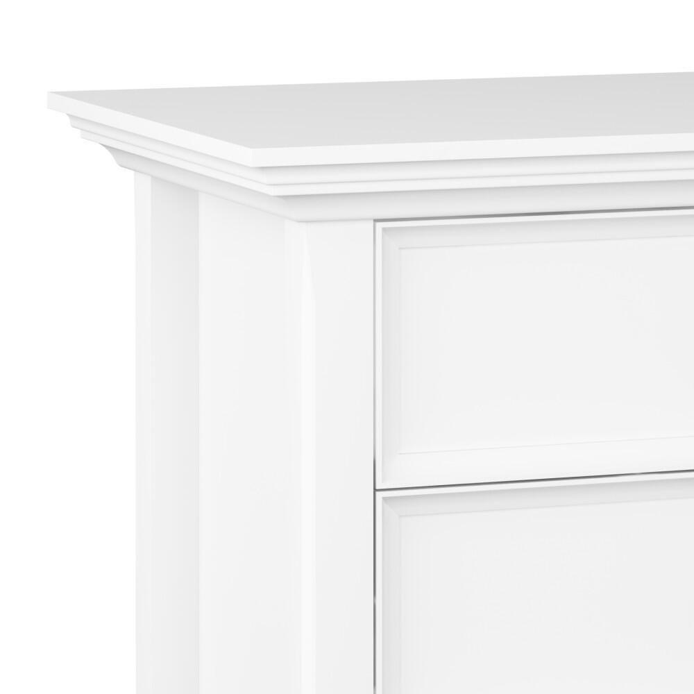 Simpli Home Transitional Nightstand, White, large