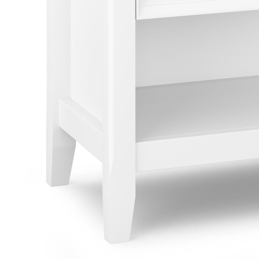 Simpli Home Transitional Nightstand, White, large