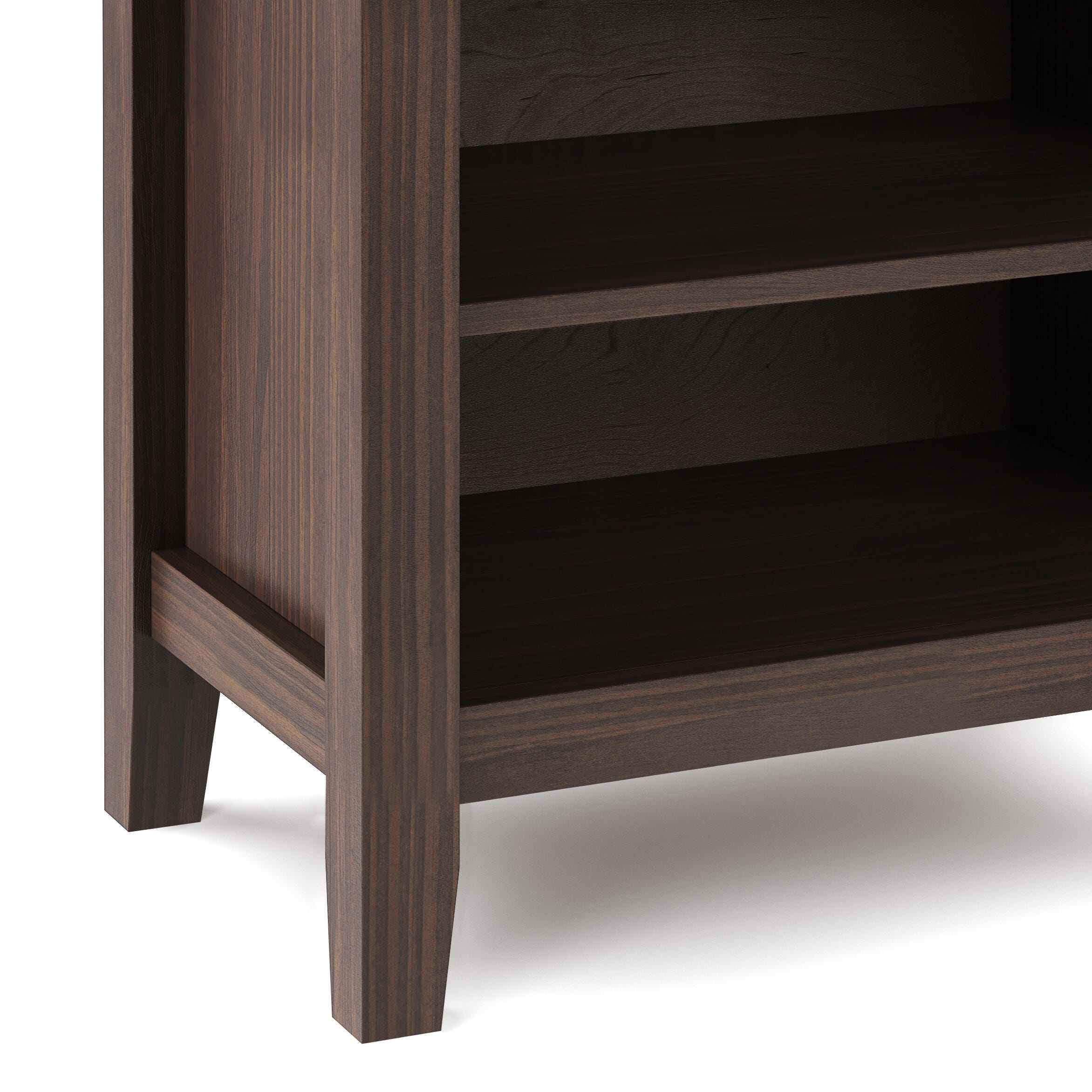 Simpli Home Artisan 24" 1 Drawer Nightstand, Warm Walnut Brown, large