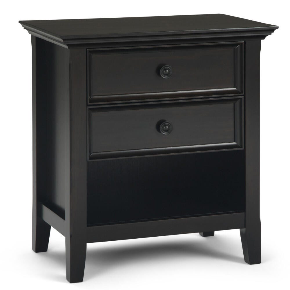 Simpli Home Traditional Nightstand, Brown/Beige, large