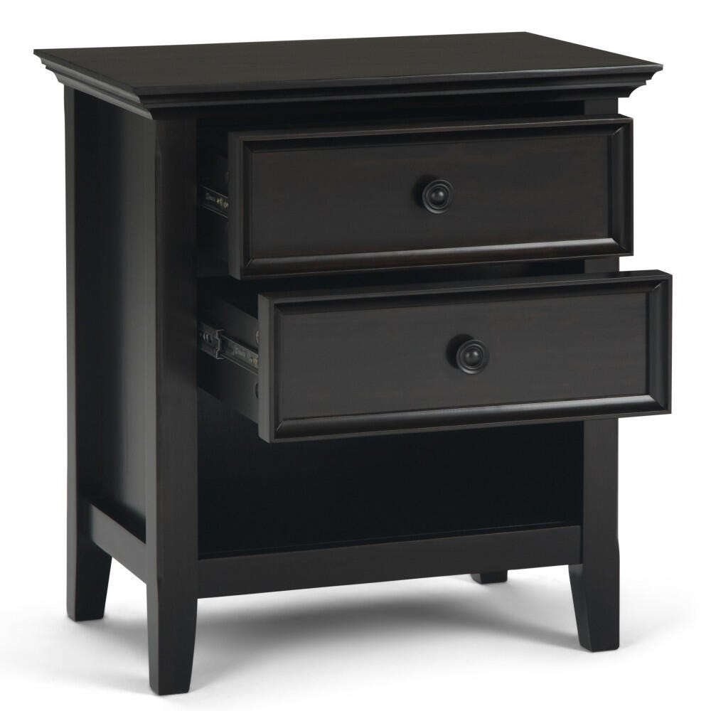 Simpli Home Traditional Nightstand, Brown/Beige, large