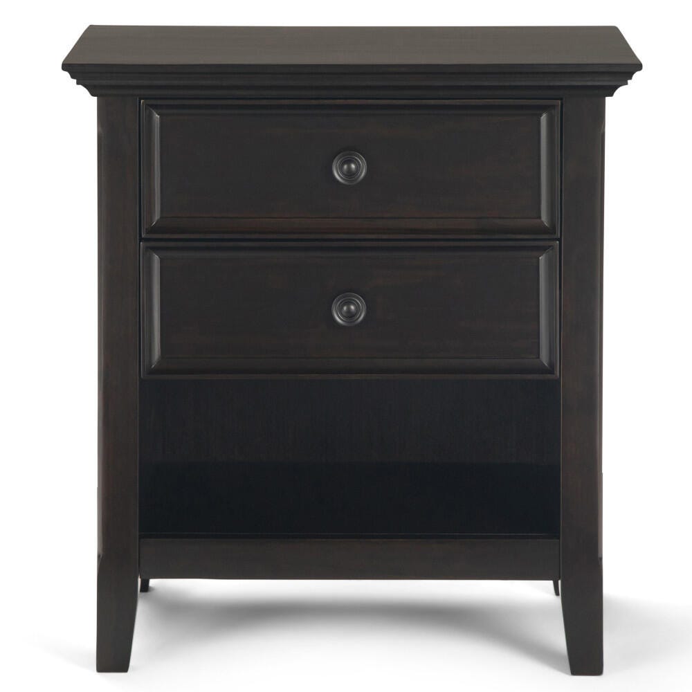 Simpli Home Traditional Nightstand, Brown/Beige, large