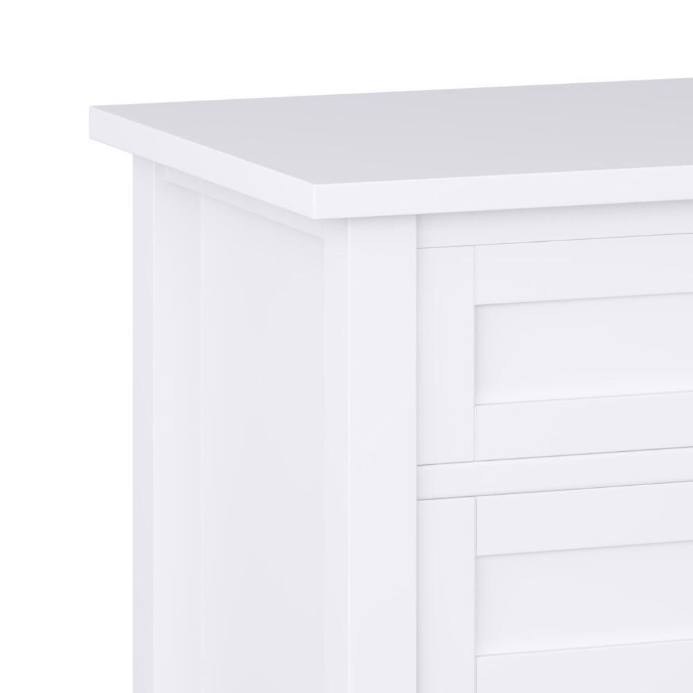 Simpli Home Rustic Nightstand, White, large