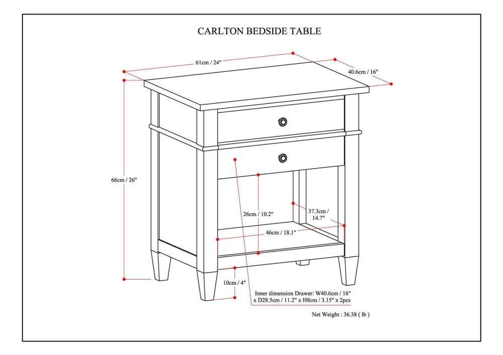 Simpli Home Contemporary Nightstand, , large