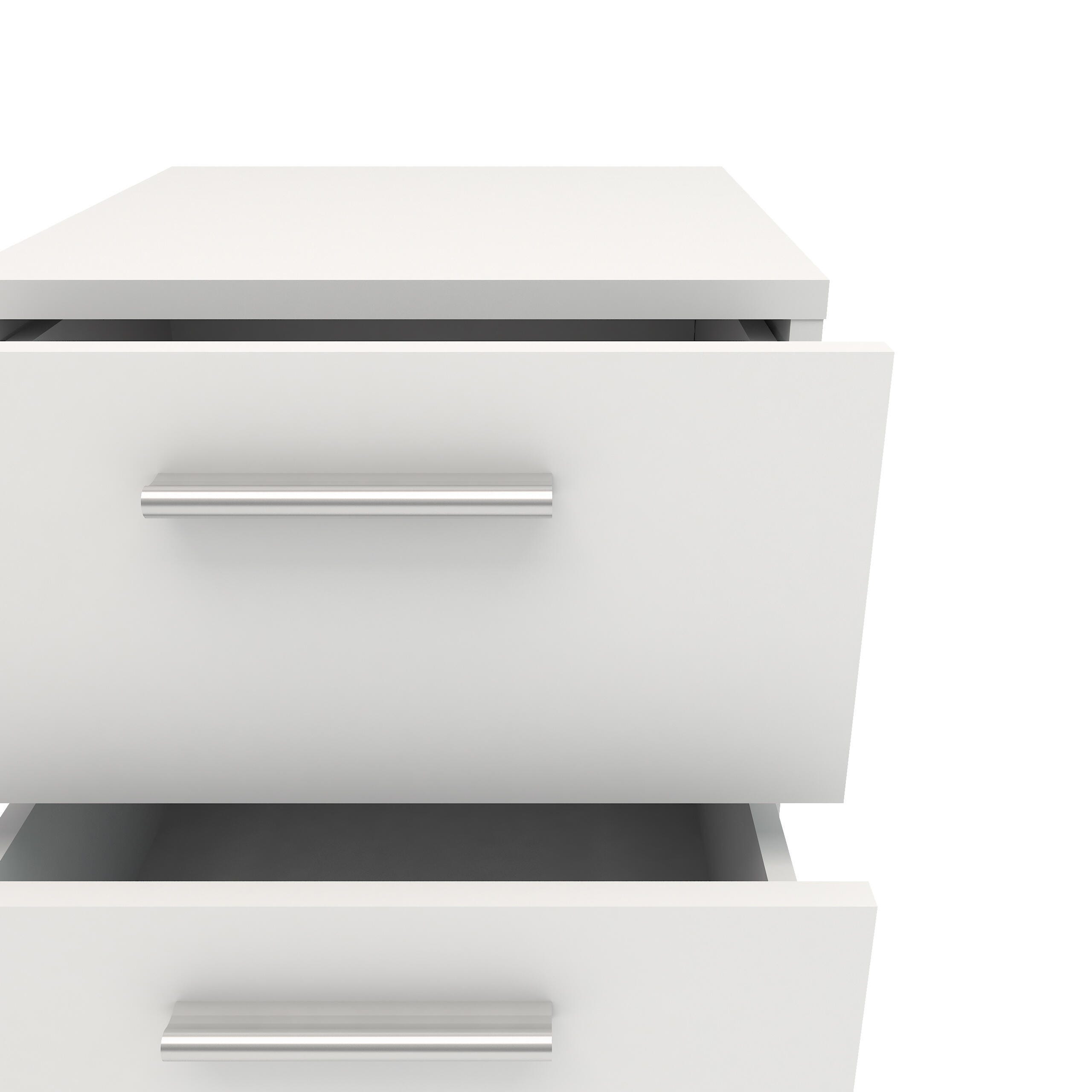 Austin 2 Drawer Nightstand, White, large