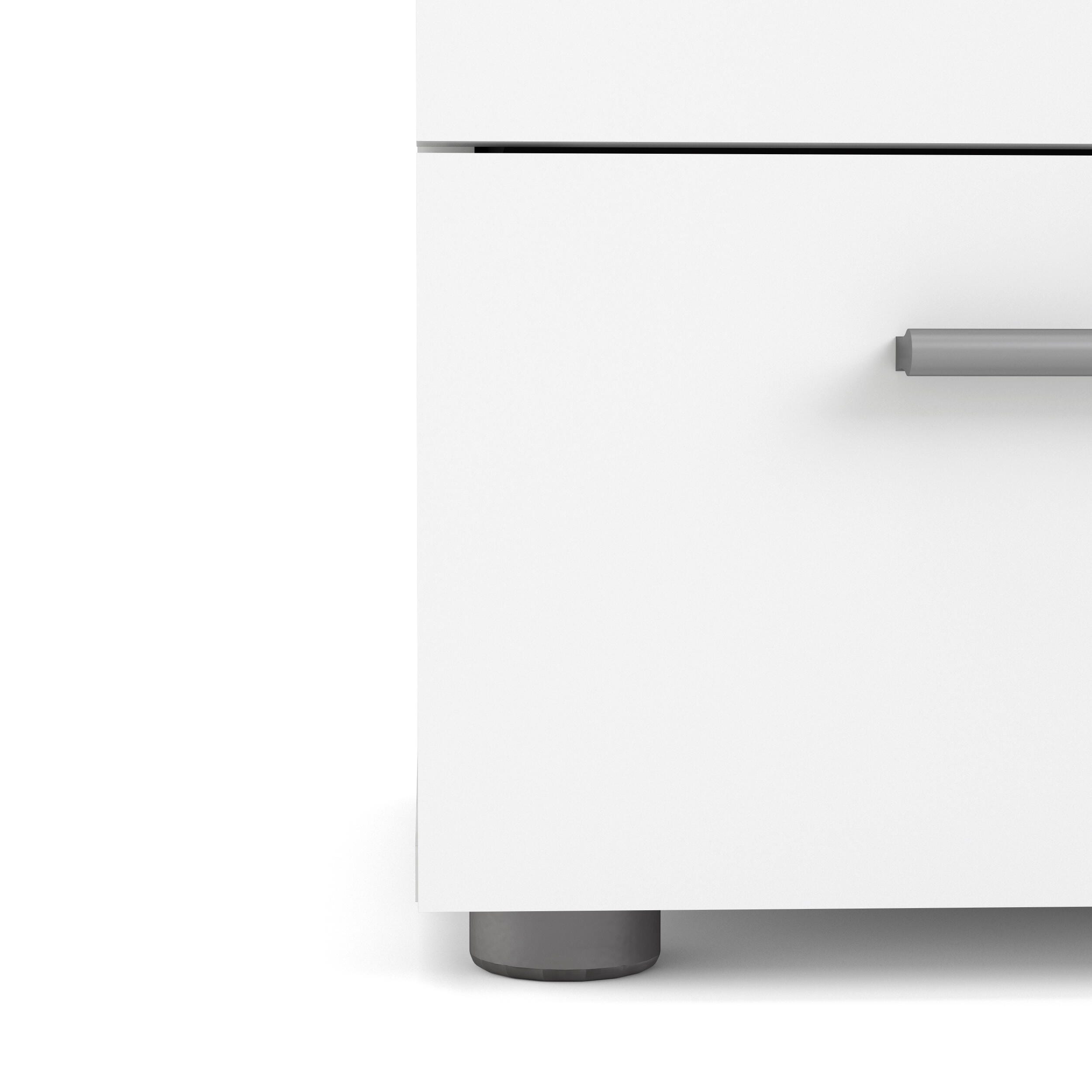 Austin 2 Drawer Nightstand, White, large