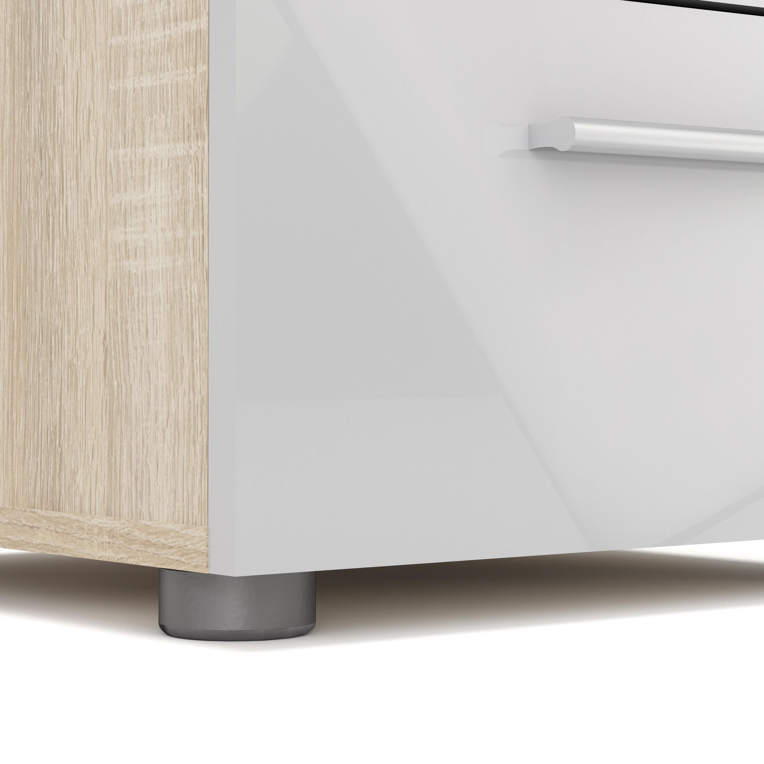 Austin Austin 2 Drawer Nightstand, Oak/White, large