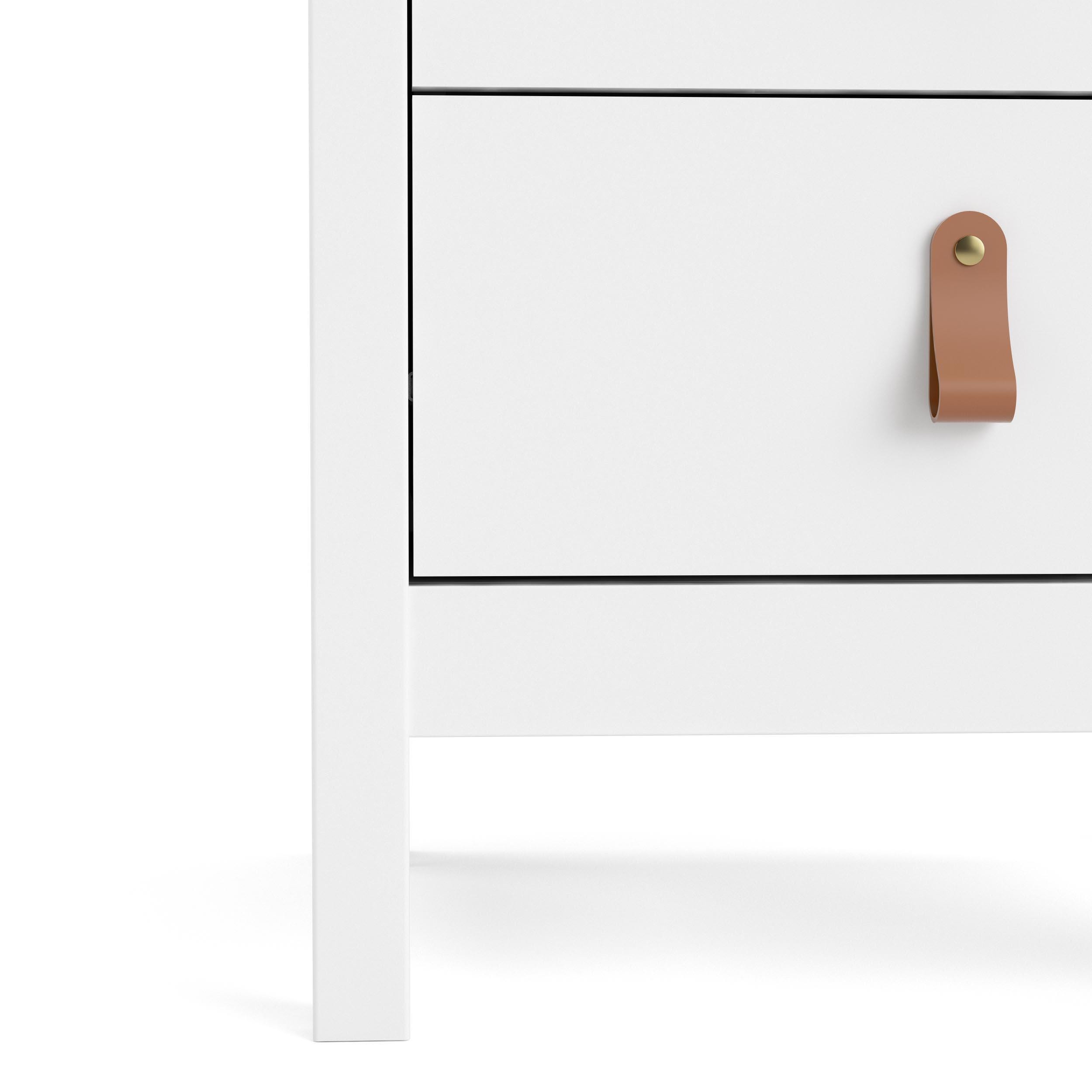 Madrid 2 Drawer Nightstand, White, large