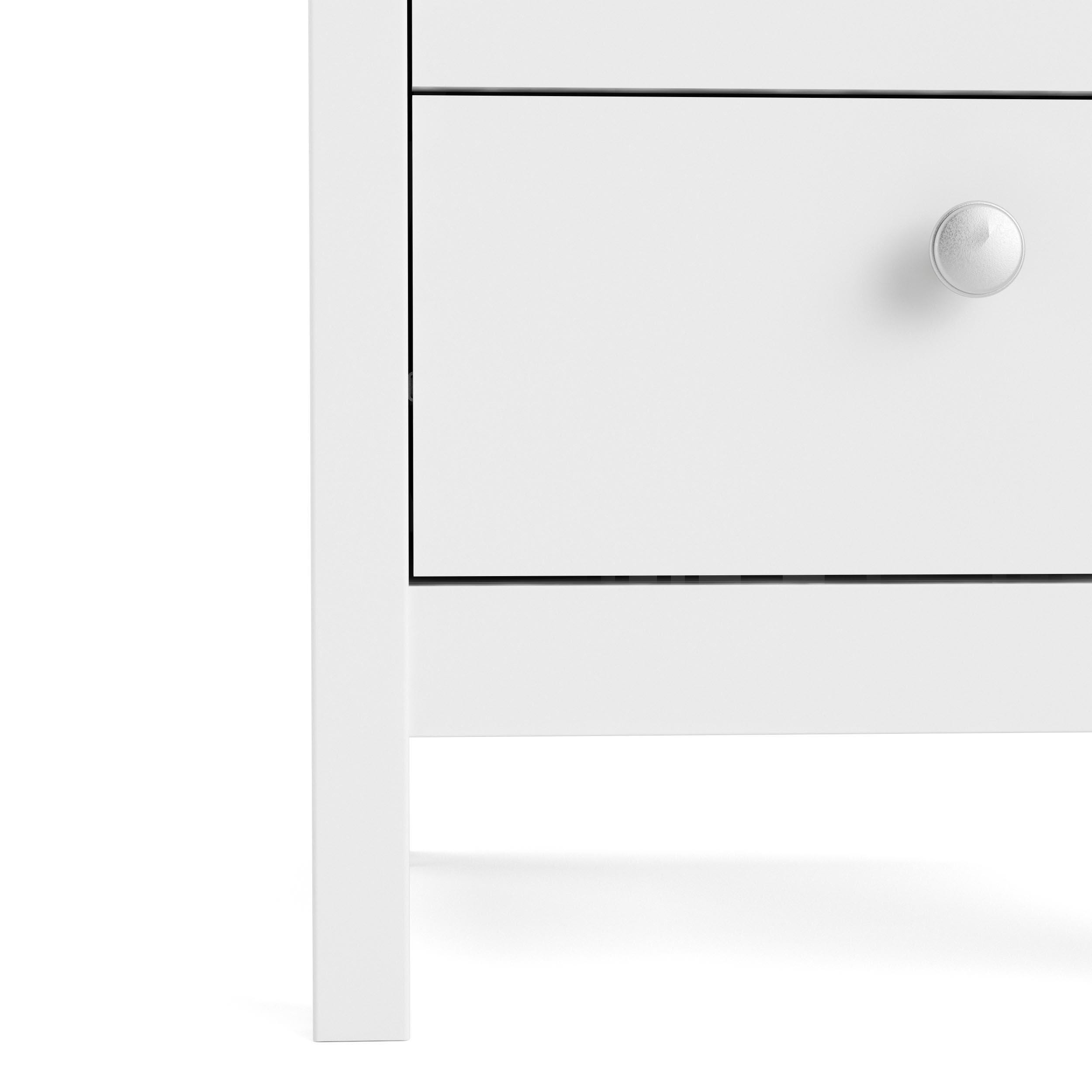 Madrid 2 Drawer Nightstand, White, large