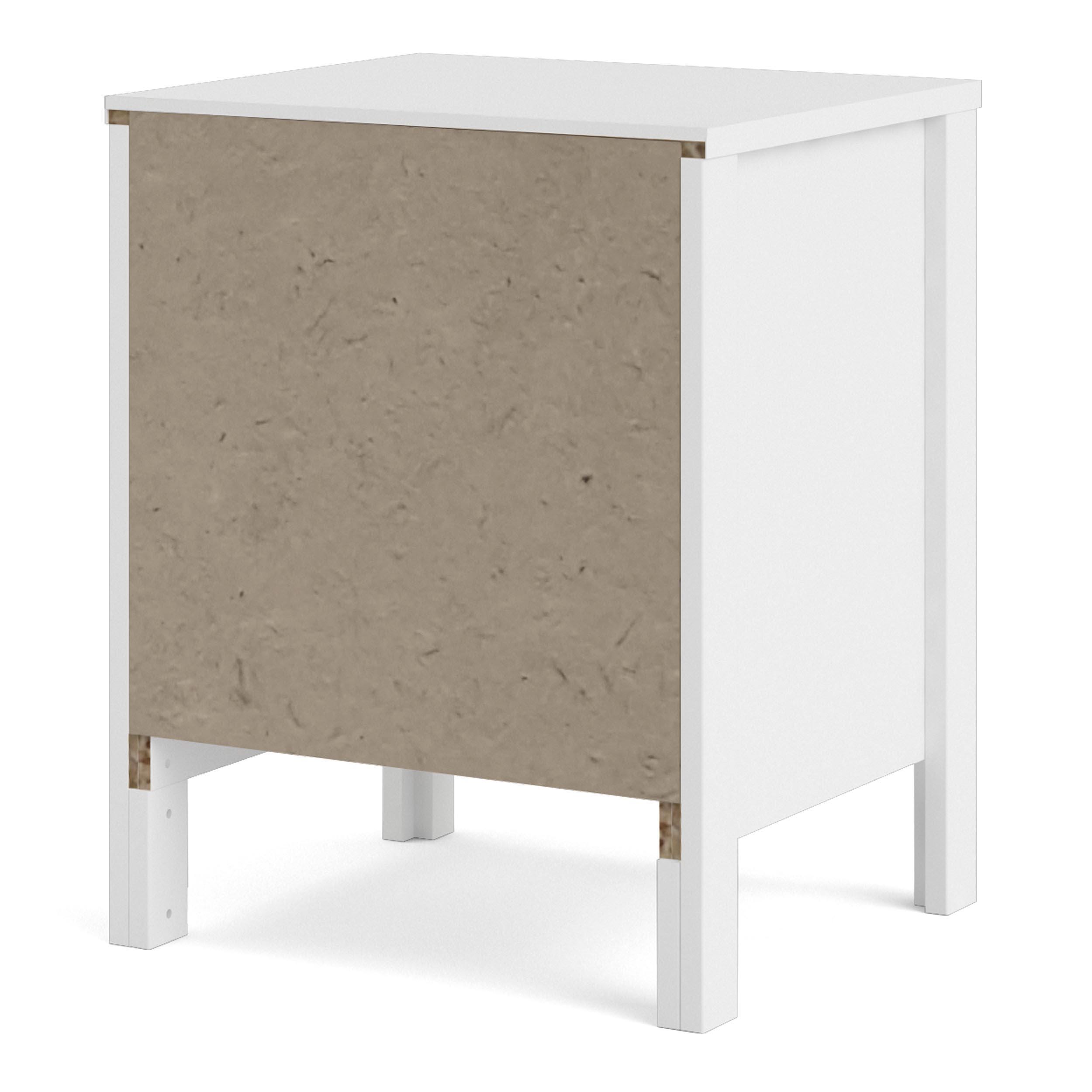 Madrid 2 Drawer Nightstand, White, large