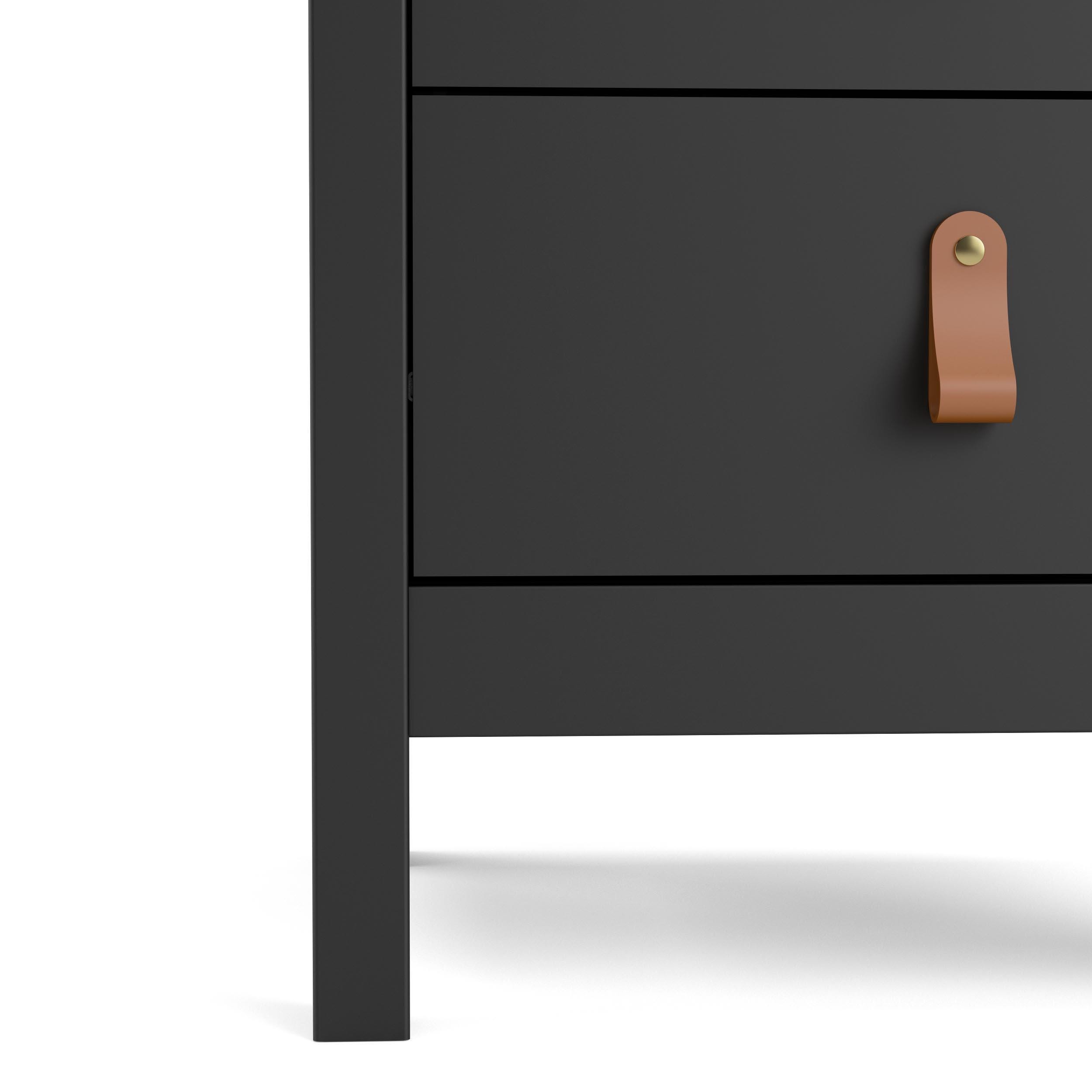 Madrid 2 Drawer Nightstand, Black, large