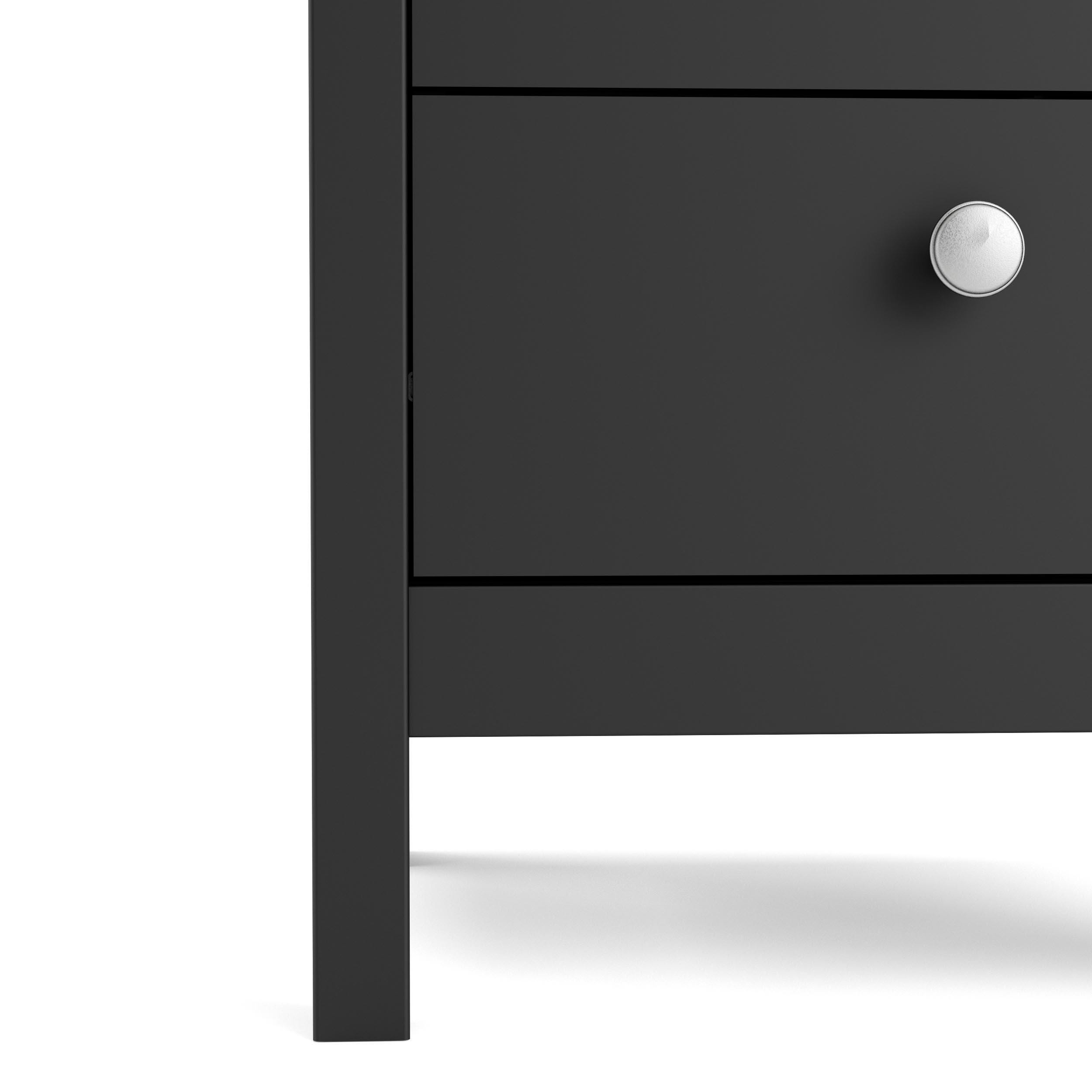 Madrid 2 Drawer Nightstand, Black, large