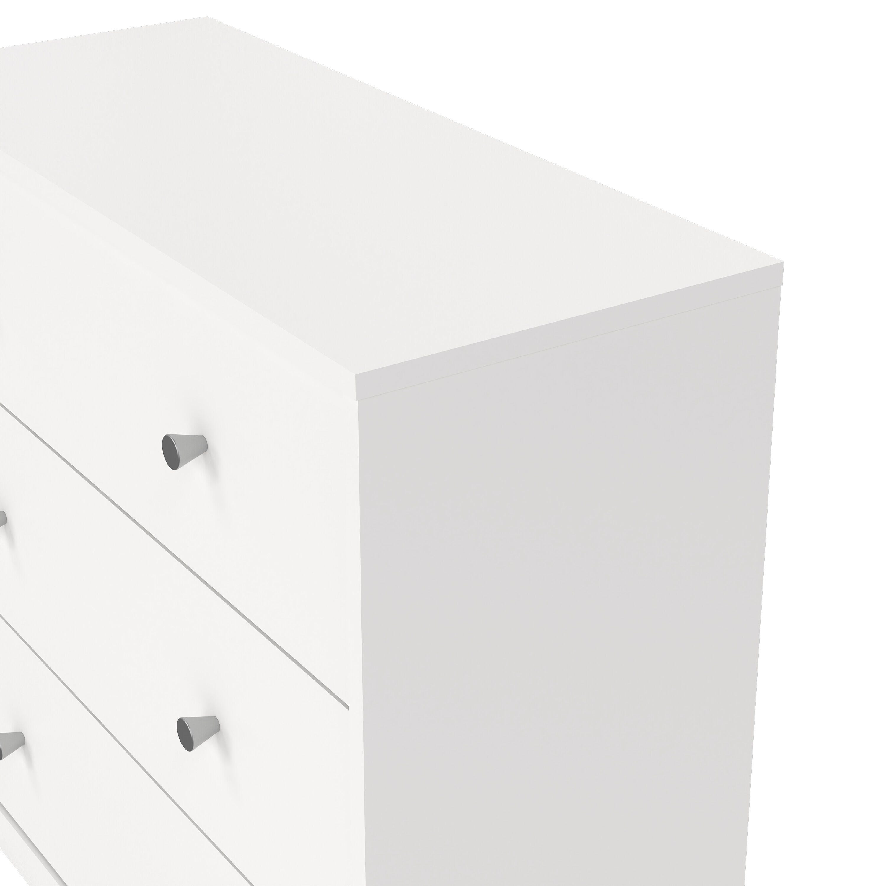 Tvilum Portland 3 Drawer Chest of Drawers, White, large
