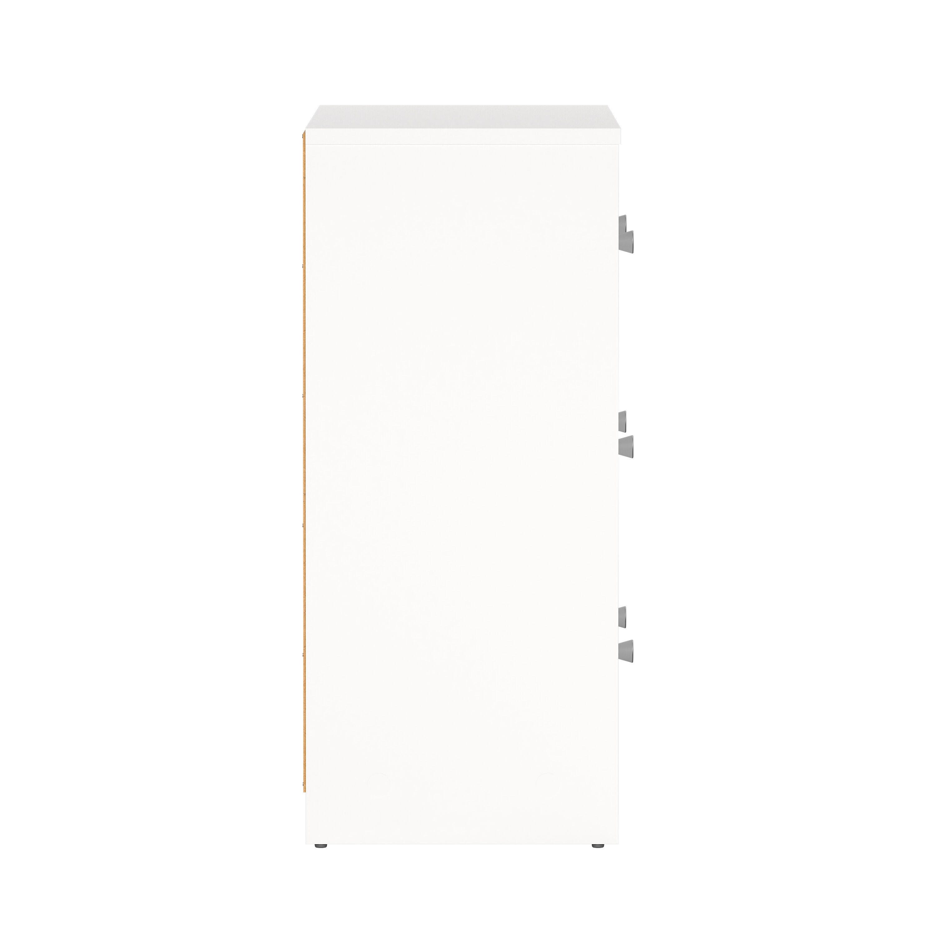 Tvilum Portland 3 Drawer Chest of Drawers, White, large