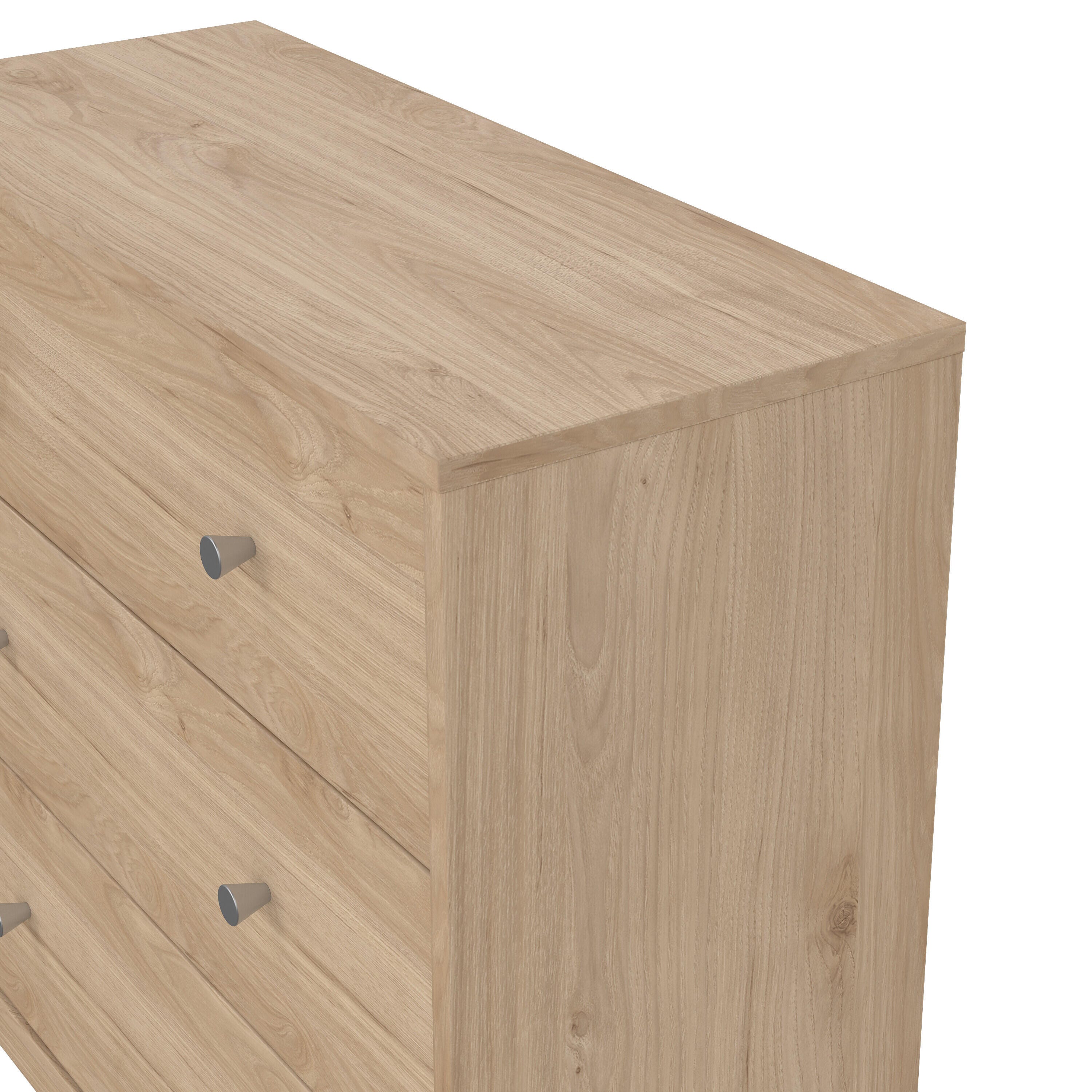 Tvilum Portland 3 Drawer Chest of Drawers, Jackson Hickory, large