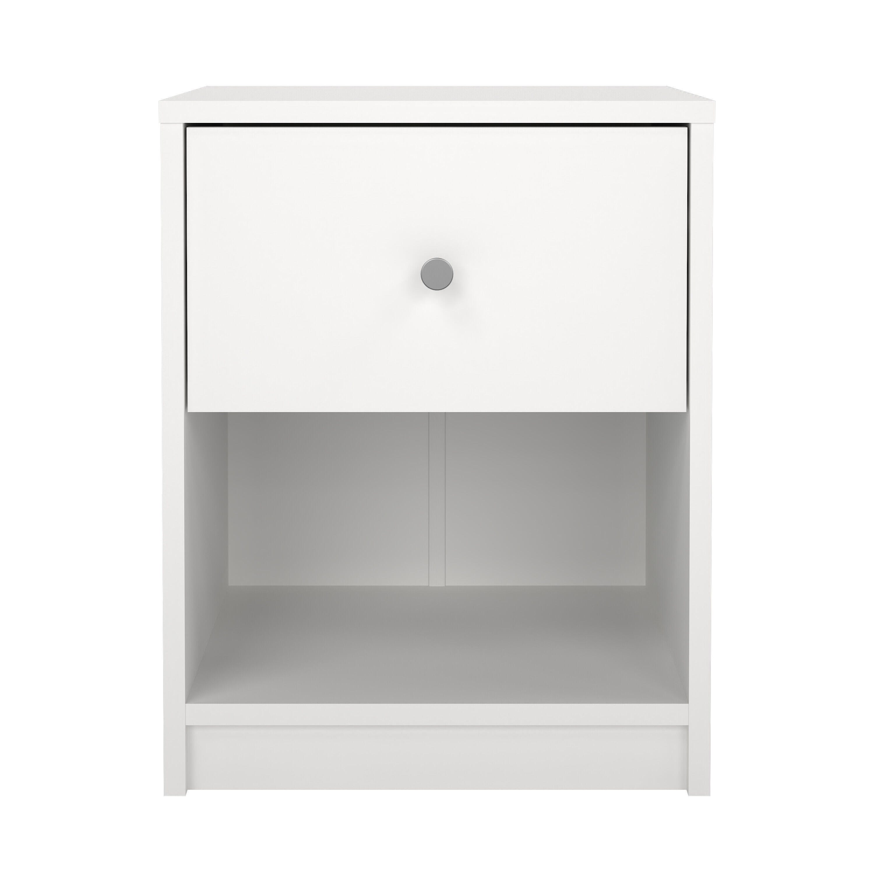 Tvilum Portland 15" 1 Drawer Nightstand, White, large