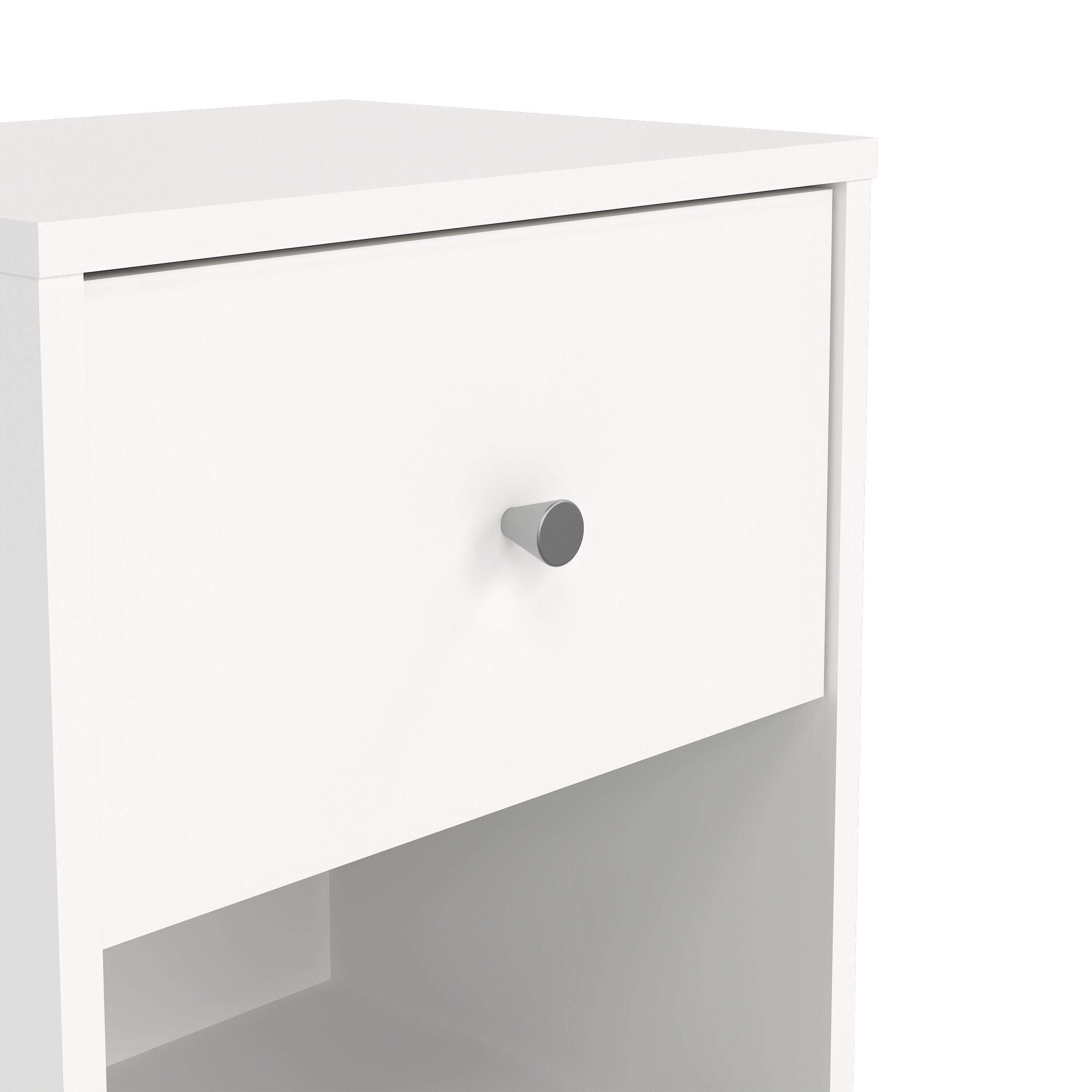 Tvilum Portland 15" 1 Drawer Nightstand, White, large