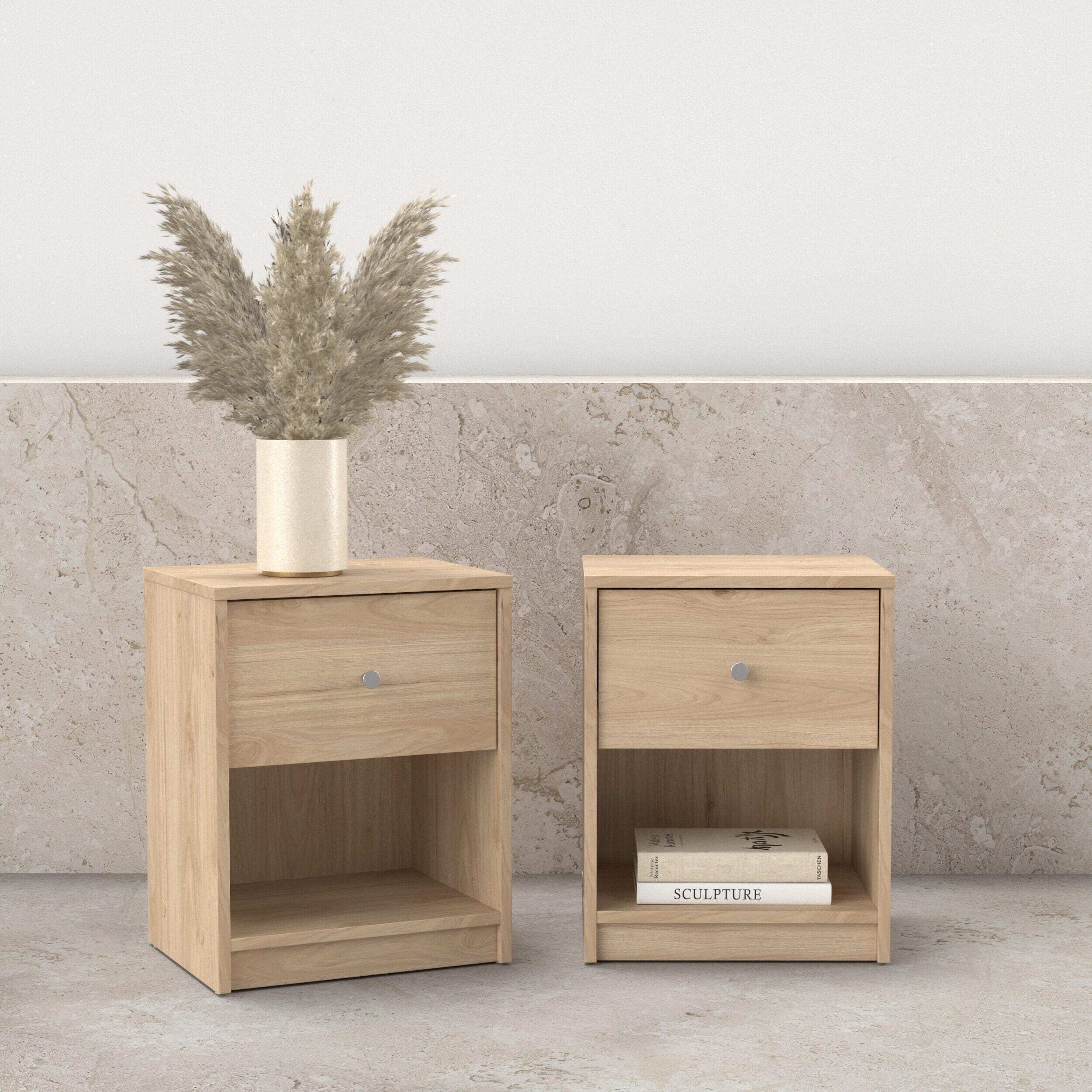 Tvilum Portland 15" 1 Drawer Nightstand, Jackson Hickory, large