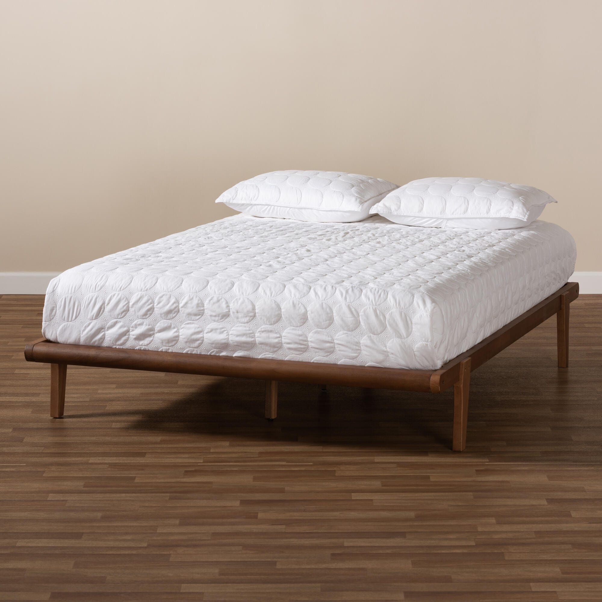 Kaia Queen Midcentury Modern Platform Bed, , large