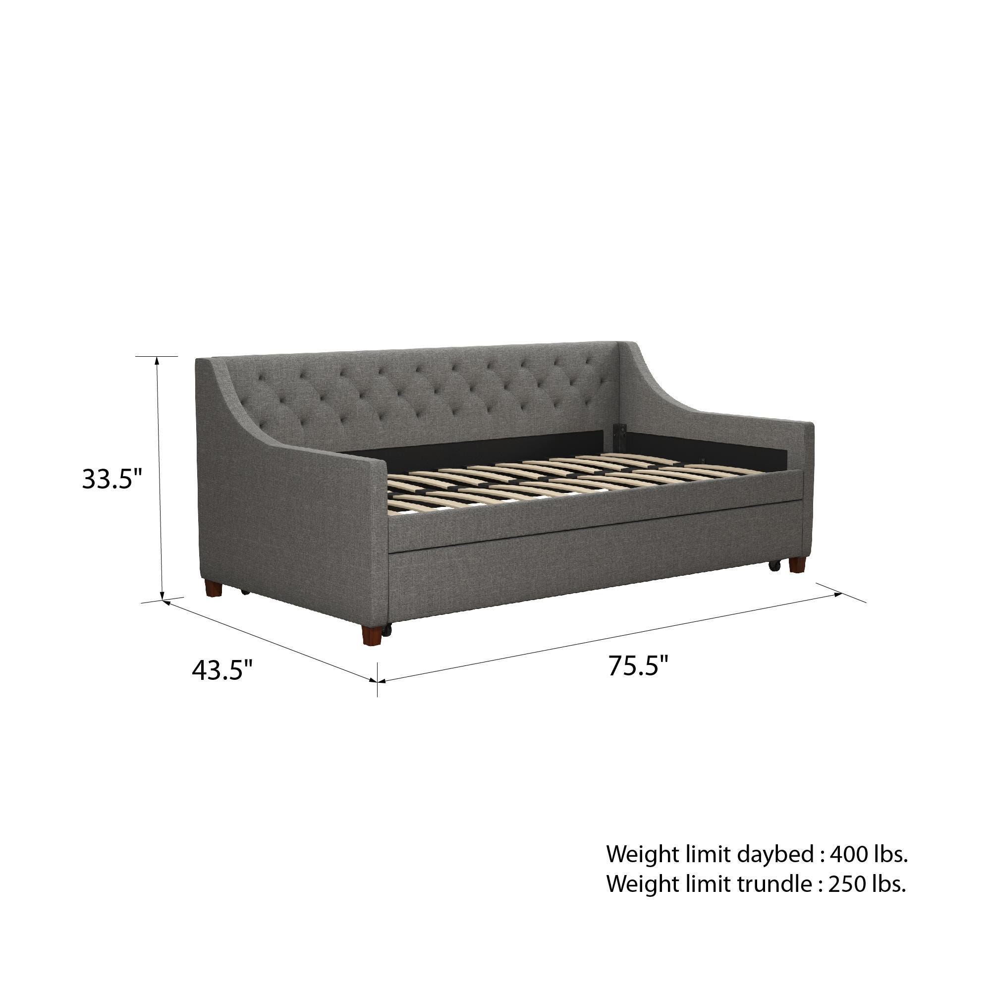 Her Majesty Daybed and Trundle, Gray, large