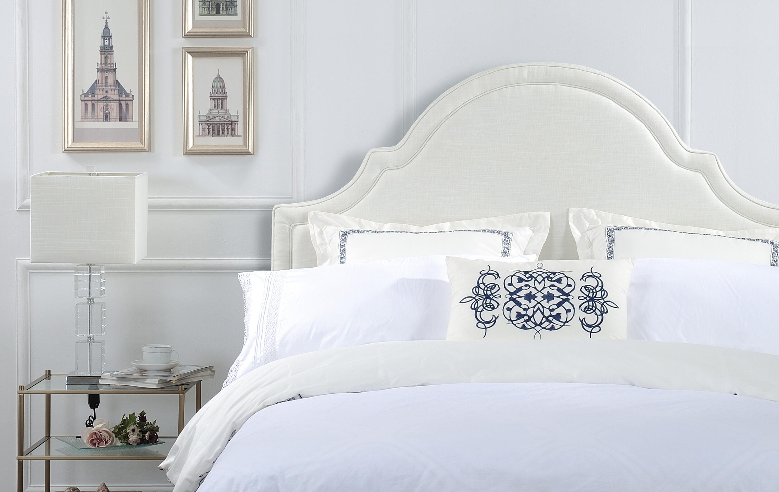 Catherine Upholstered Queen Headboard, , large