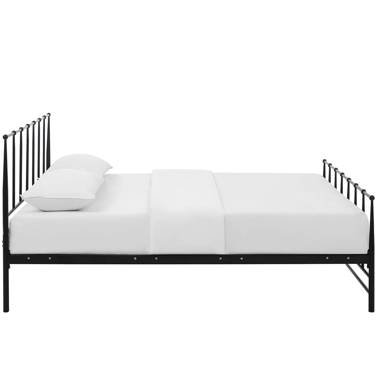 Estate Queen Metal Platform Bed, Black, large