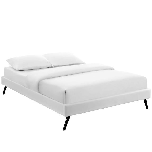 Loryn King Vinyl Platform Bed