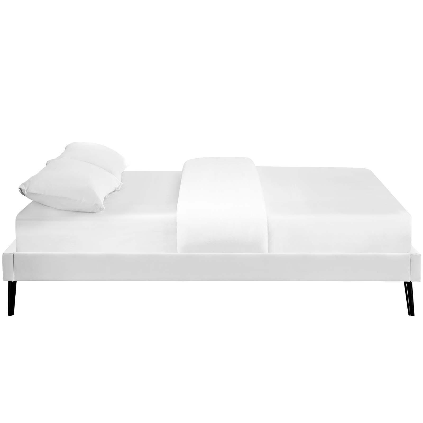 Loryn King Vinyl Platform Bed, , large