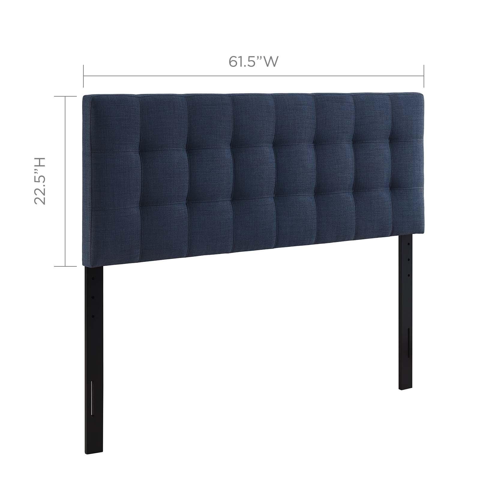 Lily Queen Upholstered Headboard, Navy, large