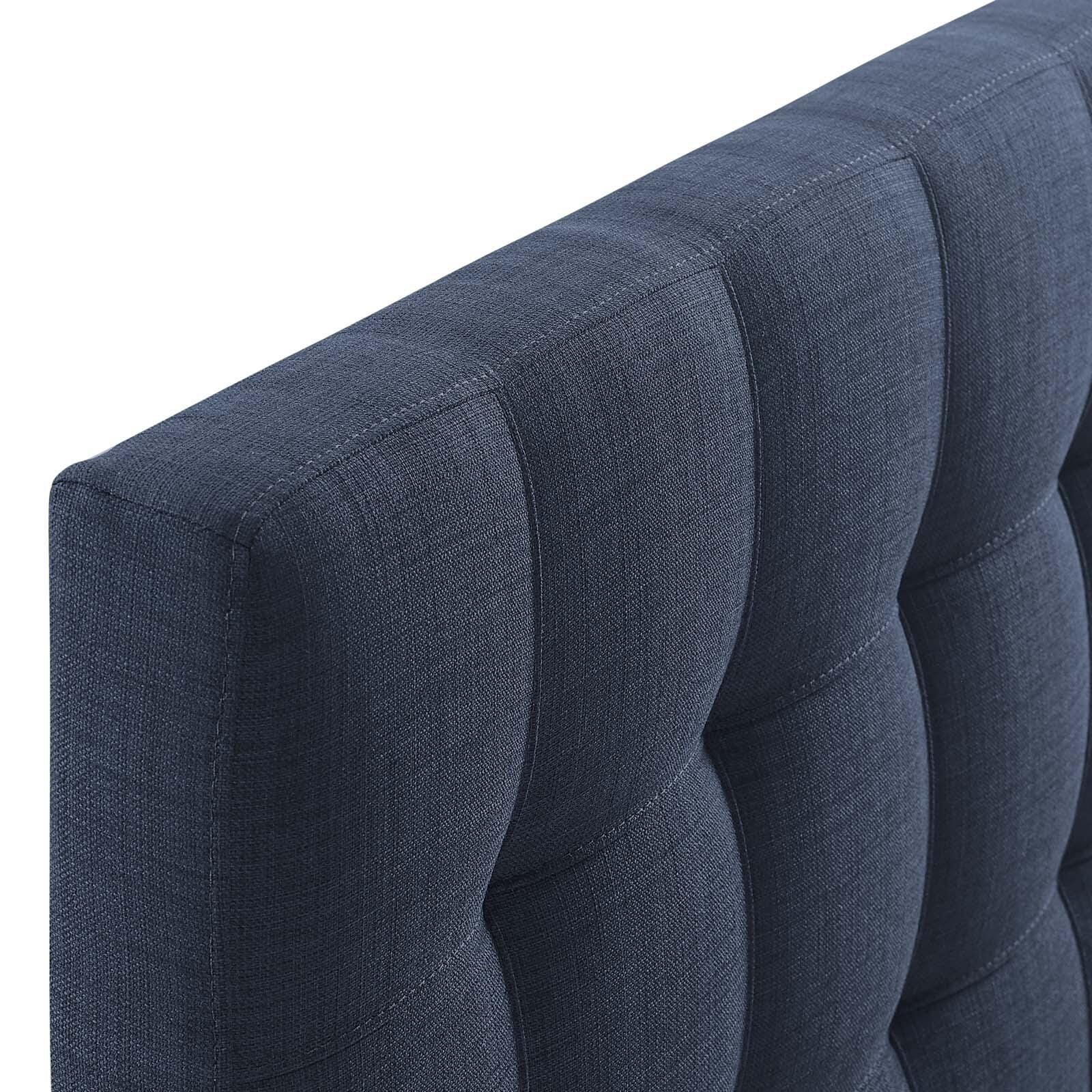 Lily Queen Upholstered Headboard, Navy, large