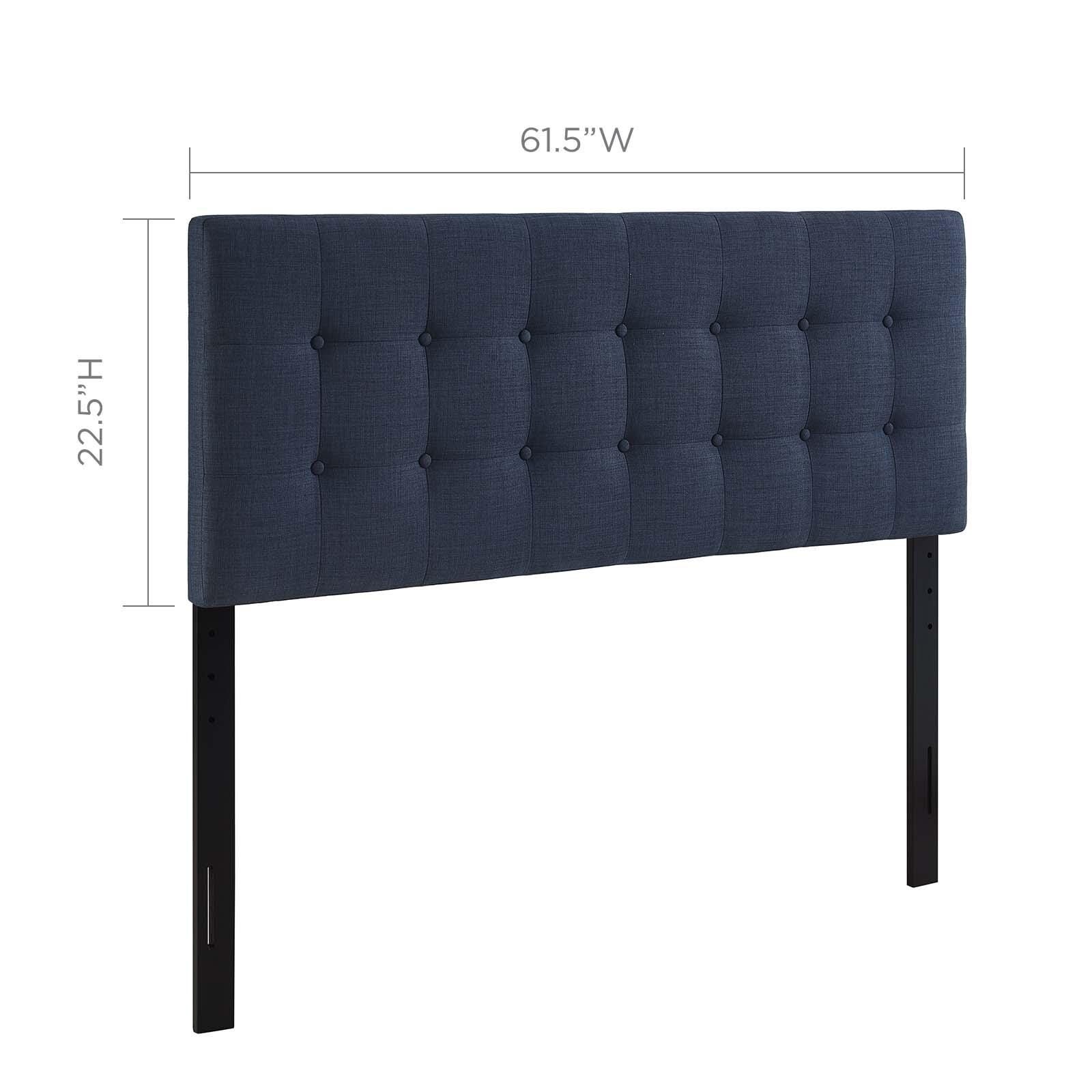 Emily Queen Upholstered Headboard, Navy, large