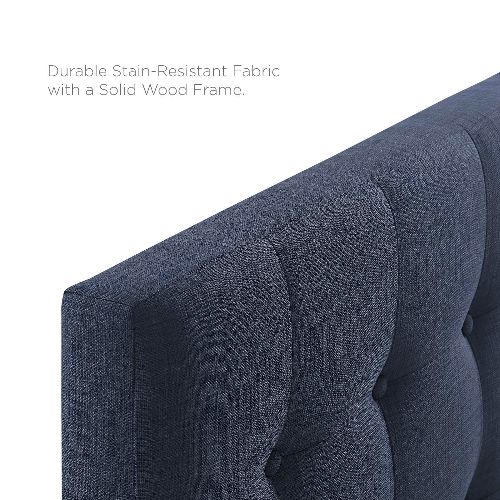 Emily Queen Upholstered Headboard, Navy, large