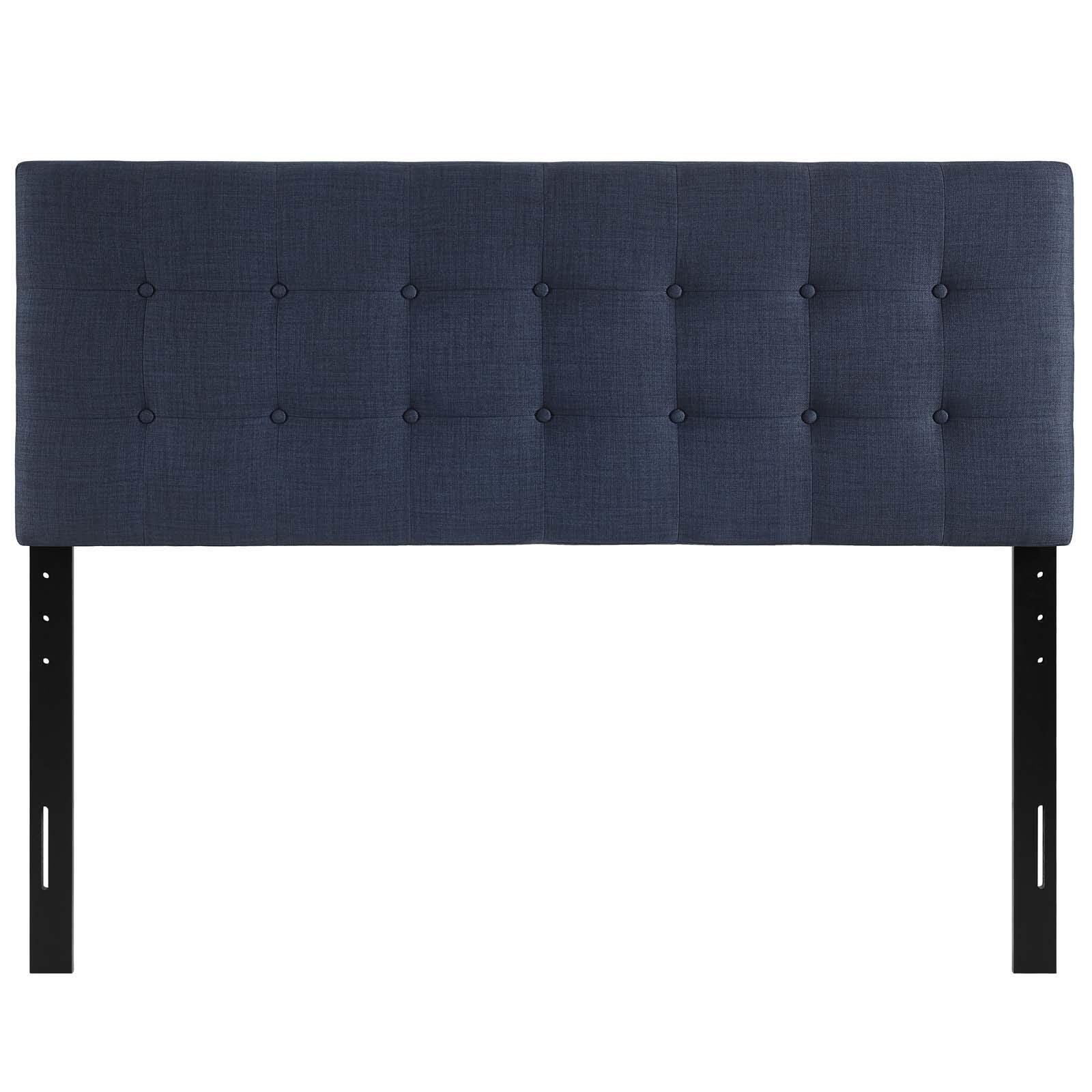 Emily Queen Upholstered Headboard, Navy, large