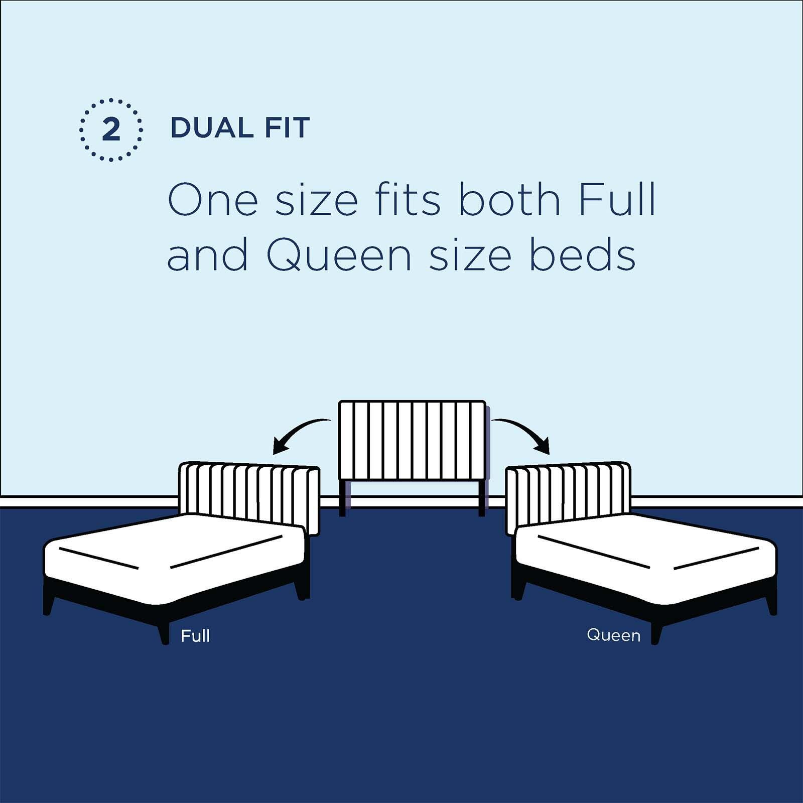 Alyson Queen/Full Angular Channel Tufted Velvet Headboard, Charcoal, large