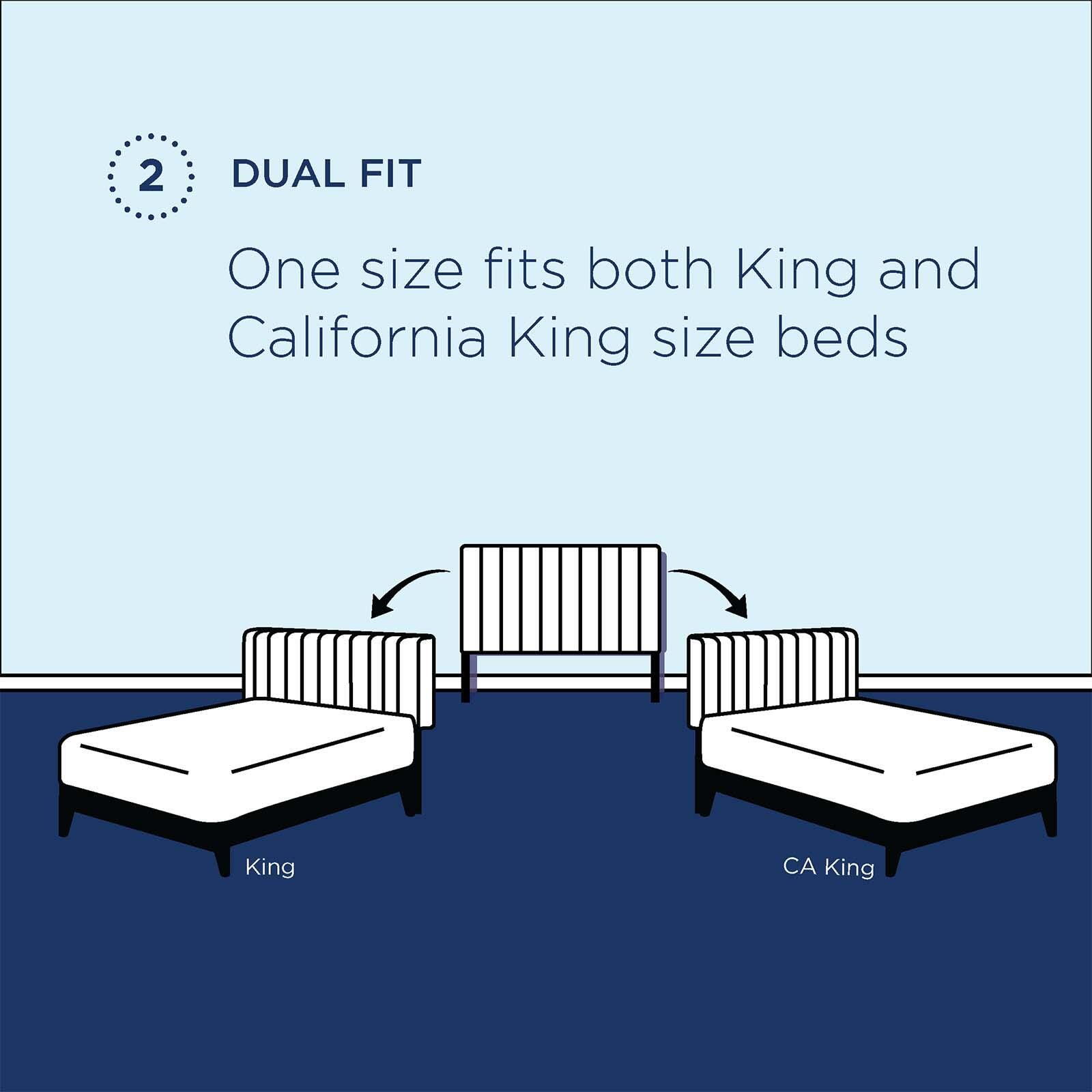 Alyson King and California King Angular Channel Tufted Velvet Headboard, Charcoal, large
