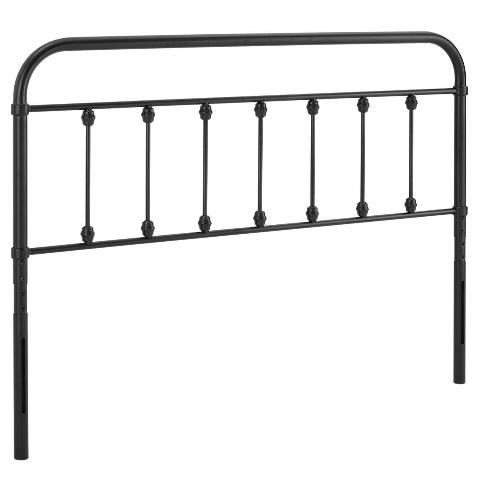 Sage Queen Metal Headboard, Black, large