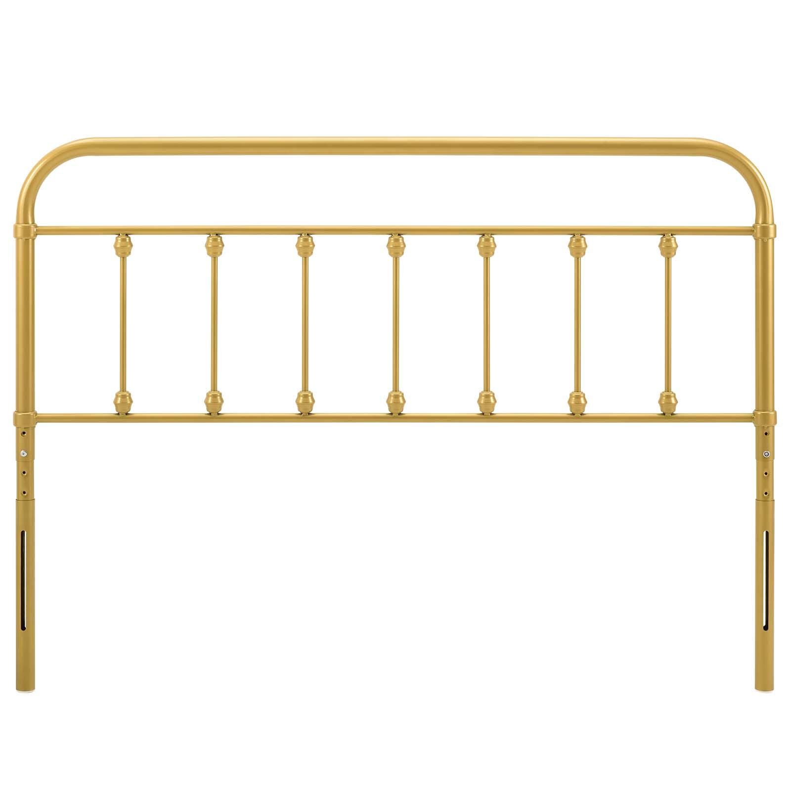 Sage King Metal Headboard, Gold, large